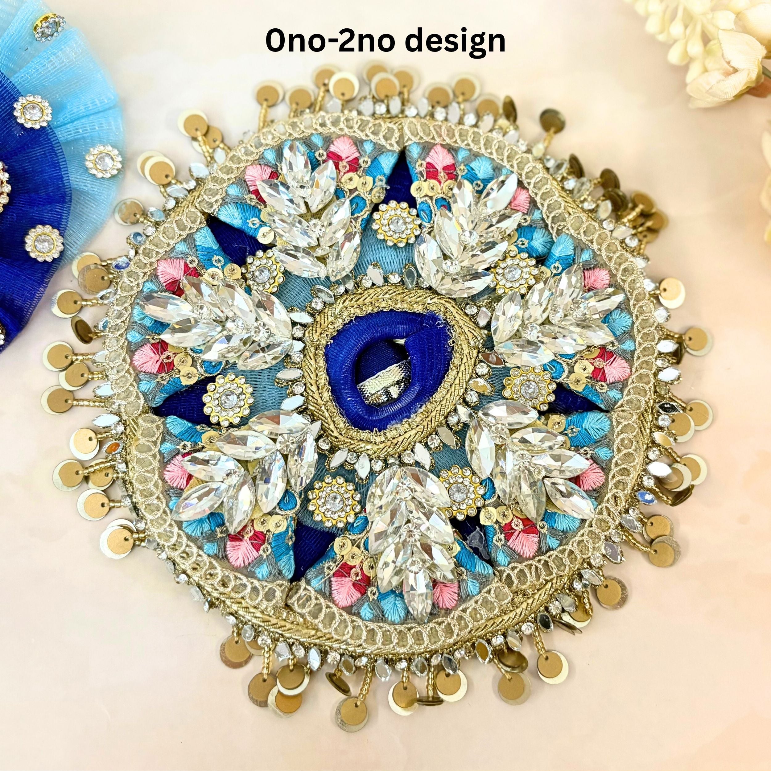 Handmade Neelpushpa Laddu Gopal Dress - Designer Kanha Ji Poshak, Fancy Bal Gopal Dress for Janmashtami Celebrations