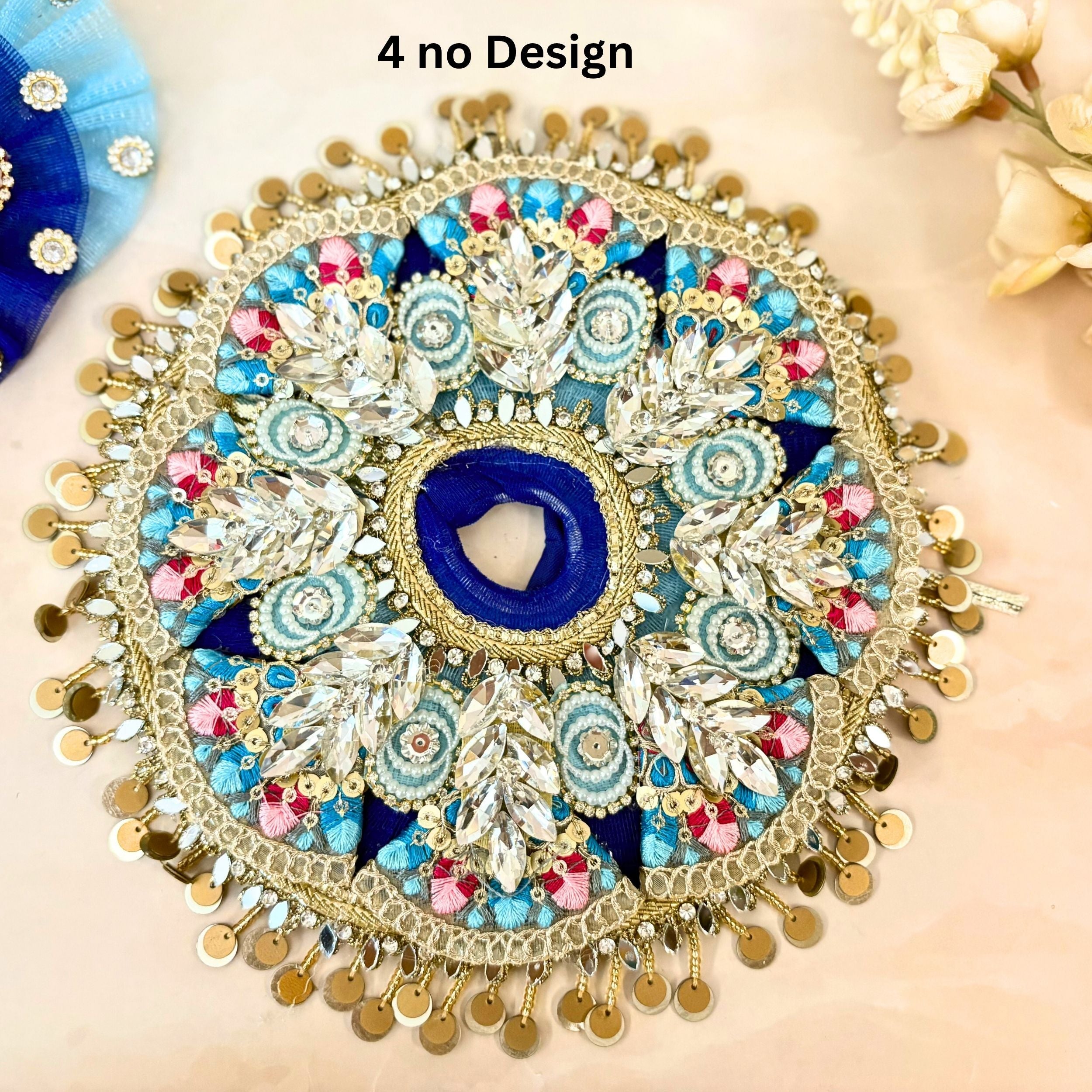Handmade Neelpushpa Laddu Gopal Dress - Designer Kanha Ji Poshak, Fancy Bal Gopal Dress for Janmashtami Celebrations, Krishna Ji Dress