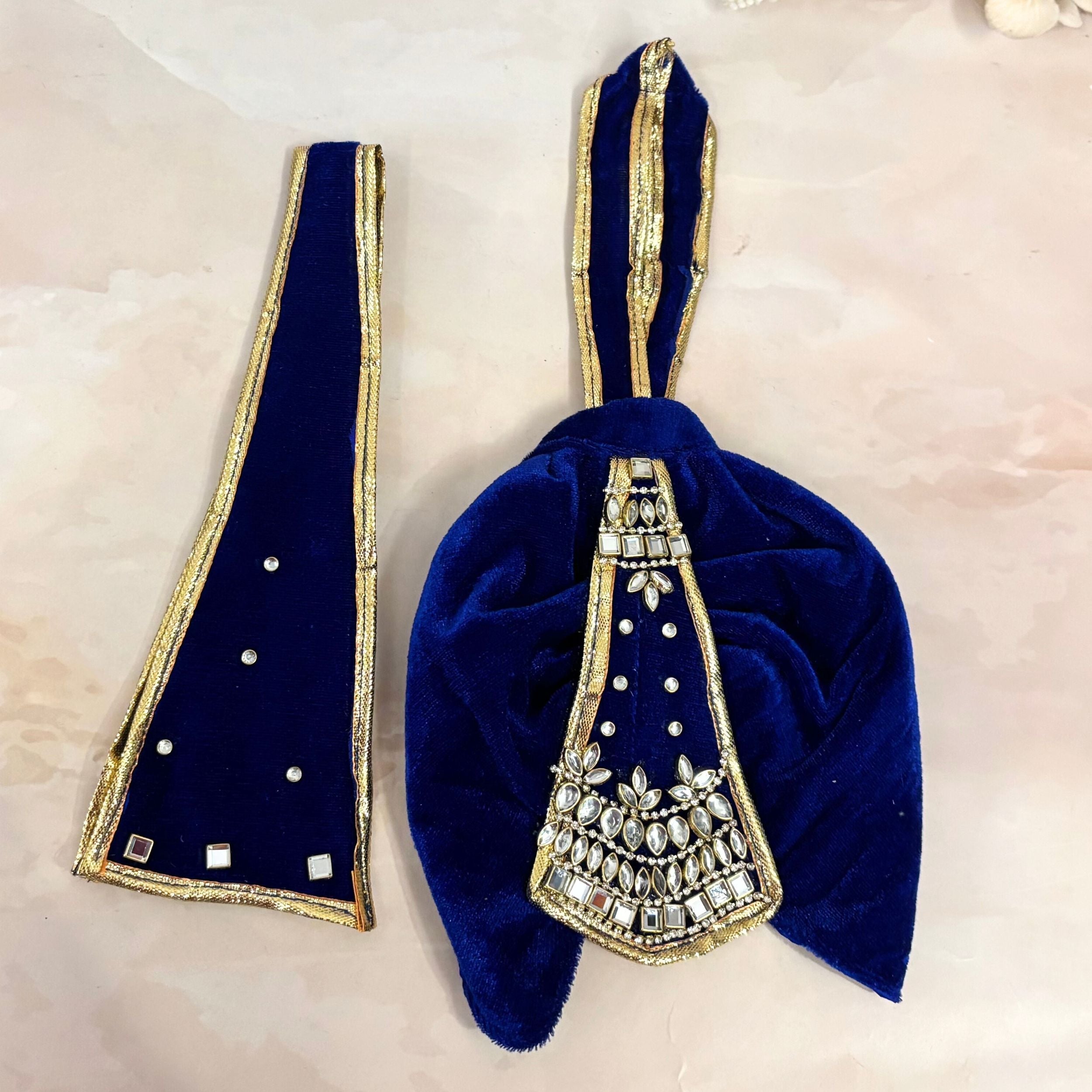 Handmade Neelkanth Shringar Radha Krishna Dress - Designer Laddu Gopal Poshak, Fancy Kanha Ji Dress for Janmashtami & Festivals