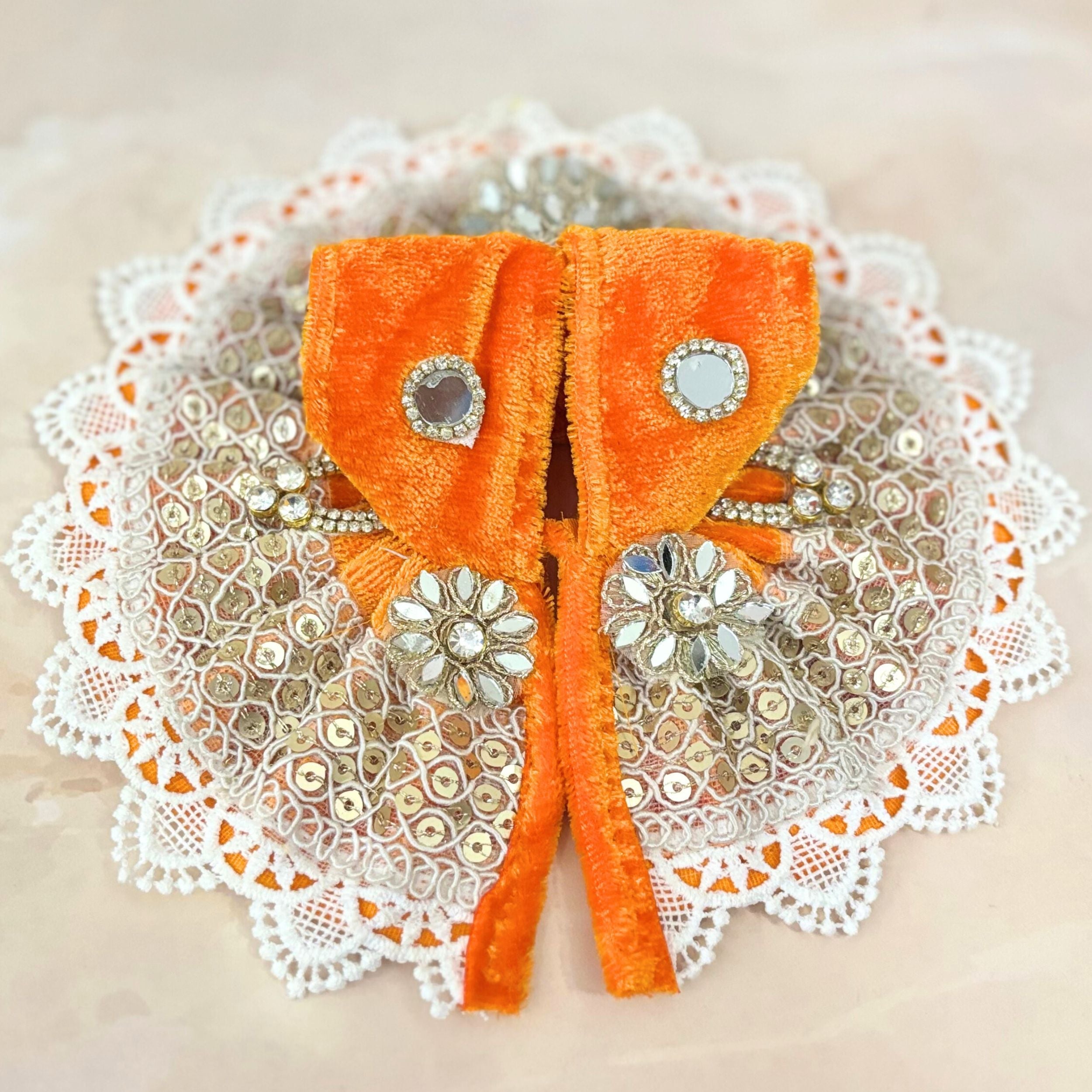 Kanakpriya Handmade Velvet Laddu Gopal Dress Combo – Set of 4 Designer Poshaks for Janmashtami | Bal Gopal & Krishna Ji Fancy Dresses