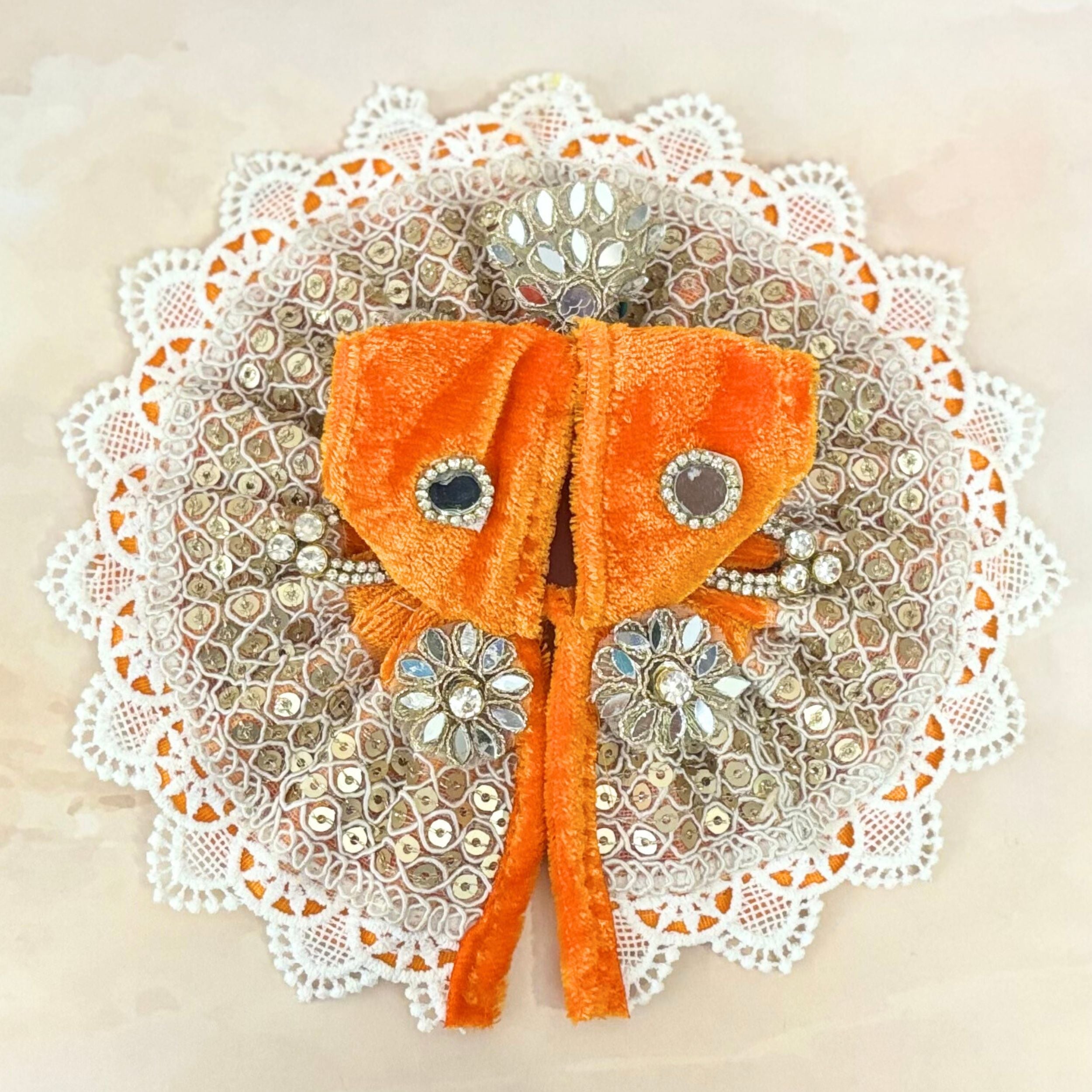 Kanakpriya Handmade Velvet Laddu Gopal Dress Combo – Set of 4 Designer Poshaks for Janmashtami | Bal Gopal & Krishna Ji Fancy Dresses