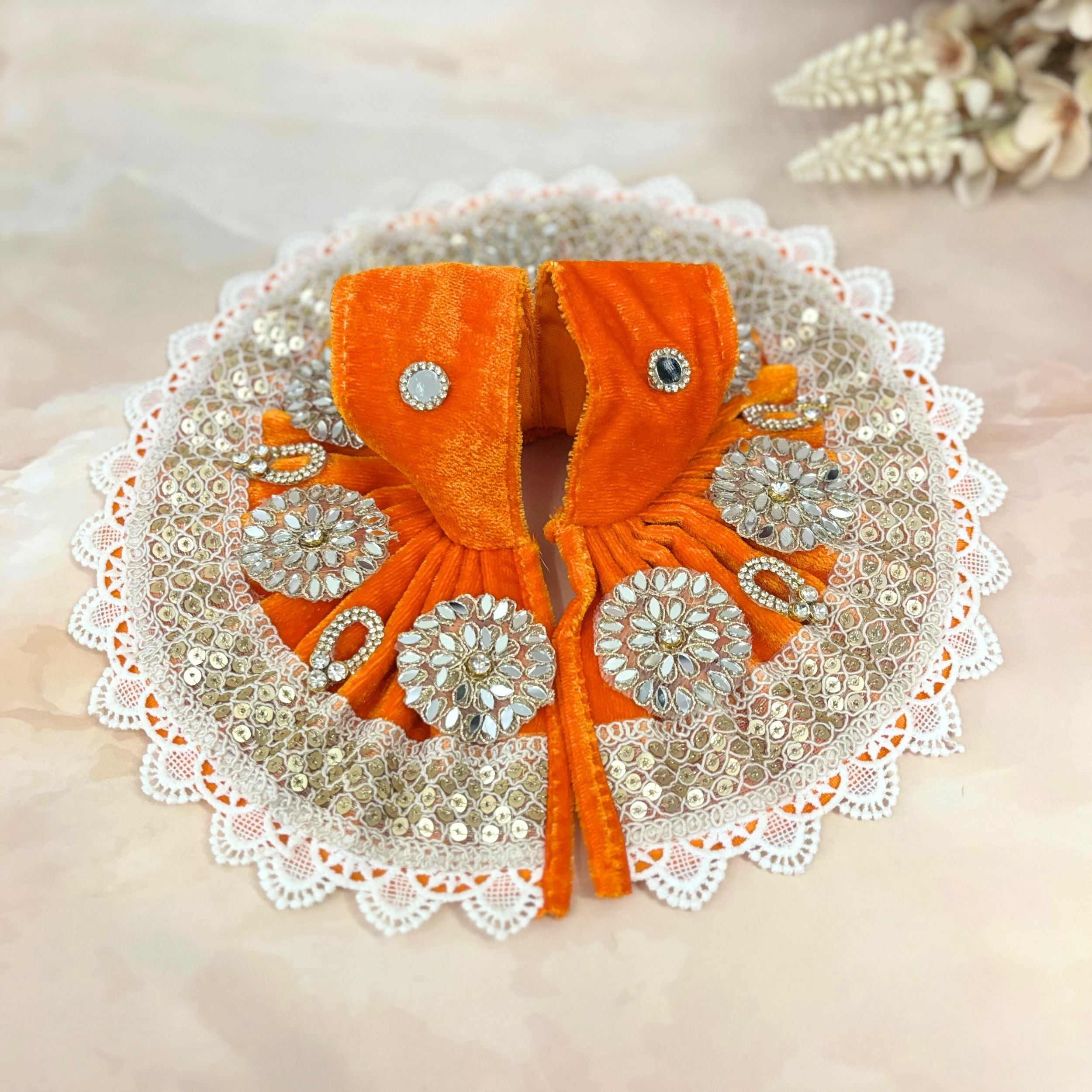 Kanakpriya Handmade Velvet Laddu Gopal Dress Combo – Set of 4 Designer Poshaks for Janmashtami | Bal Gopal & Krishna Ji Fancy Dresses