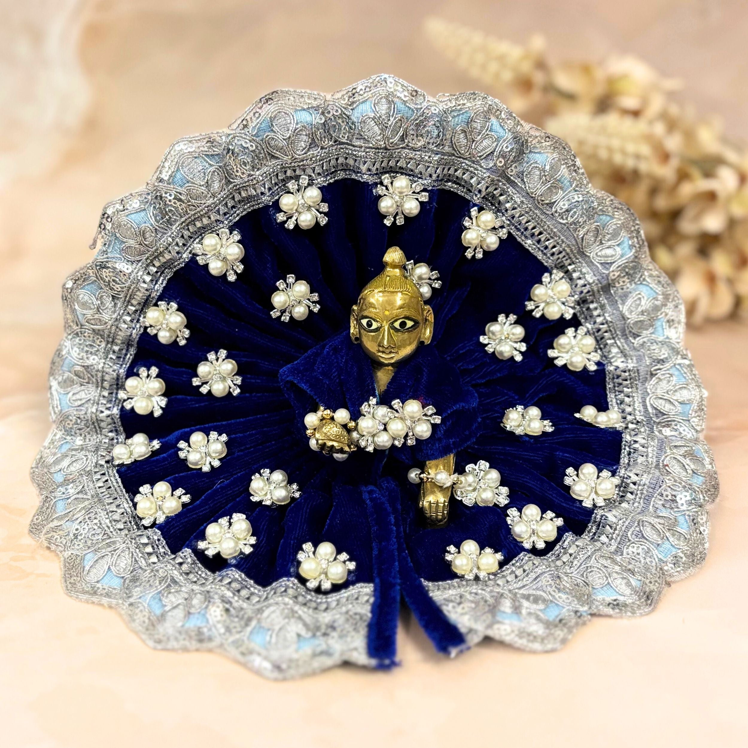 Vaidehi Handmade Velvet Laddu Gopal Dress Combo – Set of 4 Designer Poshaks for Janmashtami | Fancy Kanha Ji, Bal Gopal & Krishna Ji Dresses