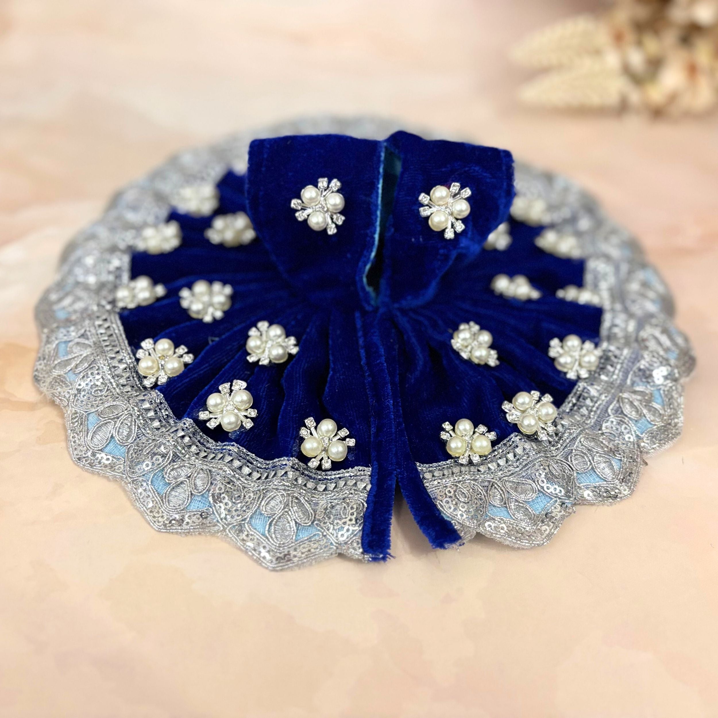 Vaidehi Handmade Velvet Laddu Gopal Dress Combo – Set of 4 Designer Poshaks for Janmashtami | Fancy Kanha Ji, Bal Gopal & Krishna Ji Dresses