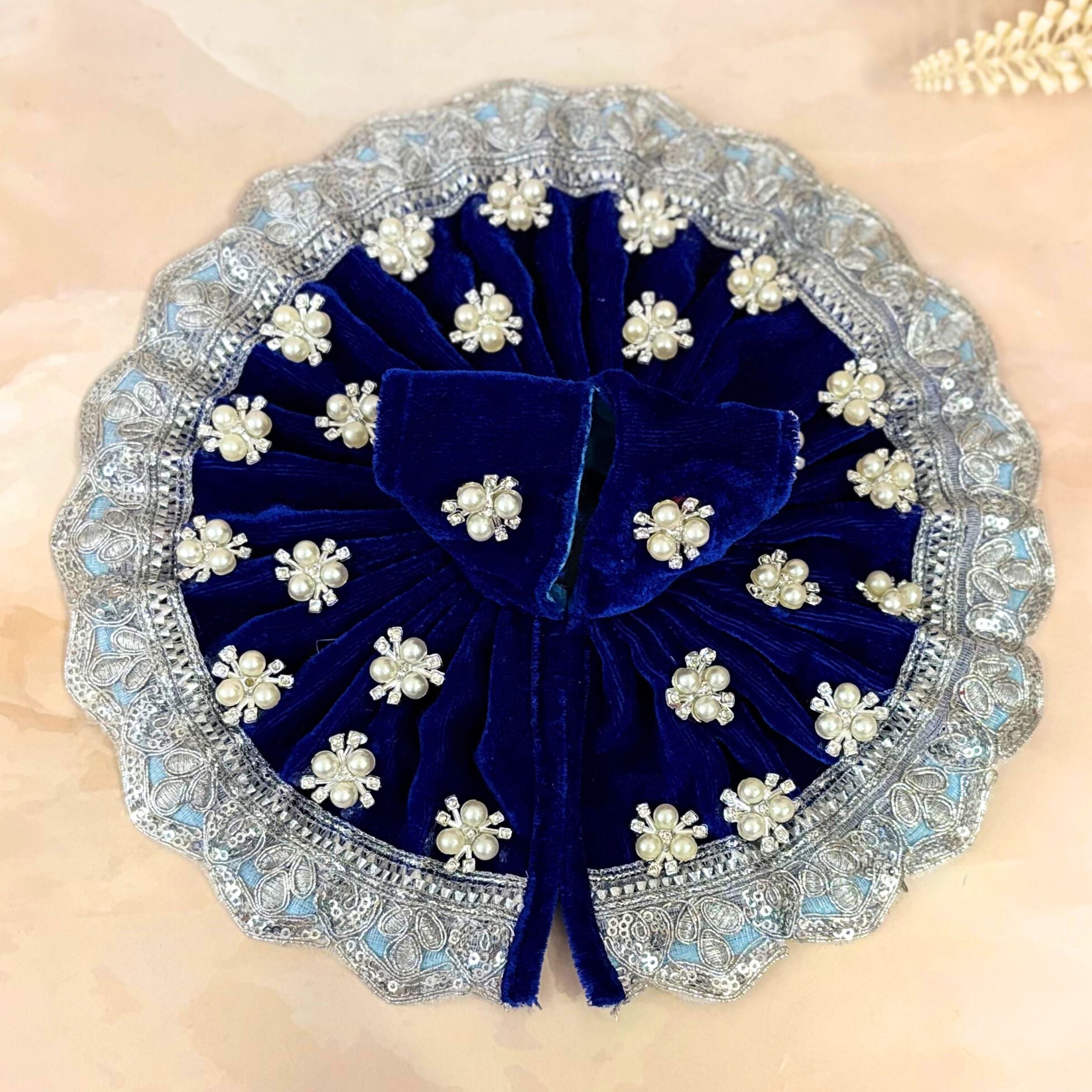 Vaidehi Handmade Velvet Laddu Gopal Dress Combo – Set of 4 Designer Poshaks for Janmashtami | Fancy Kanha Ji, Bal Gopal & Krishna Ji Dresses
