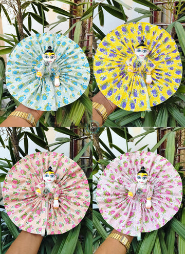 Handmade Cotton Flower Dress for Laddu Gopal Ji - Pack of 4 Random Colors | Designer Kanha Ji Poshak for Janmashtami & Festivals