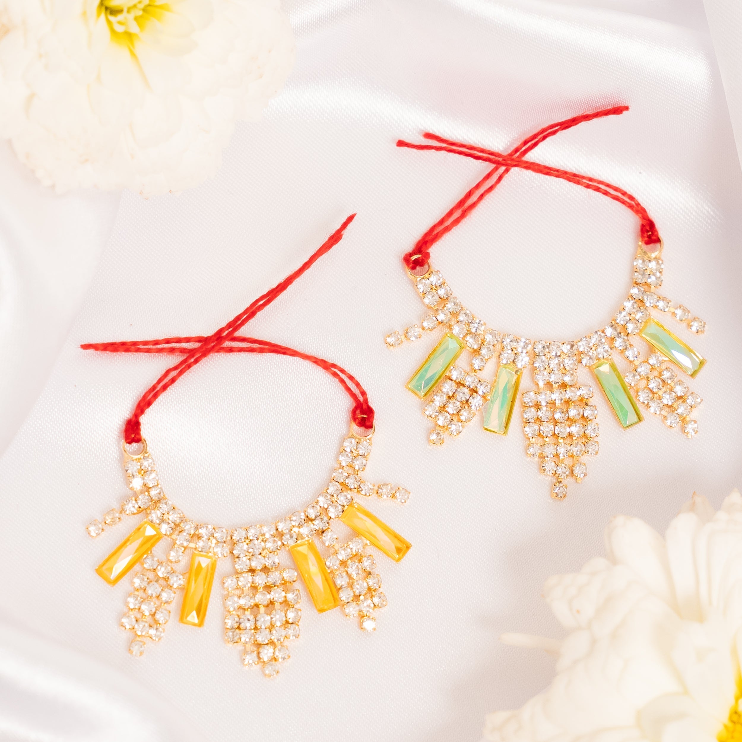 Suvarna Jyoti Handmade Necklace Set (Pack of 2) - Perfect for Laddu Gopal Dress, Kanha Ji Poshak, Bal Gopal Dress & Janmashtami Celebrations