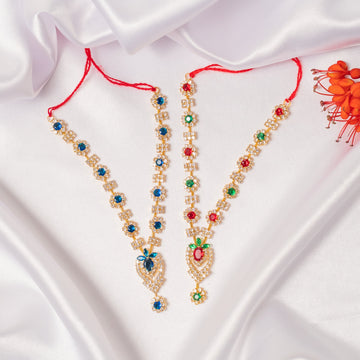 Handmade Ratna Vriksha Necklace Set (Pack of 2) - Perfect for Laddu Gopal Dress, Kanha Ji Poshak, Bal Gopal Dress & Janmashtami Celebrations