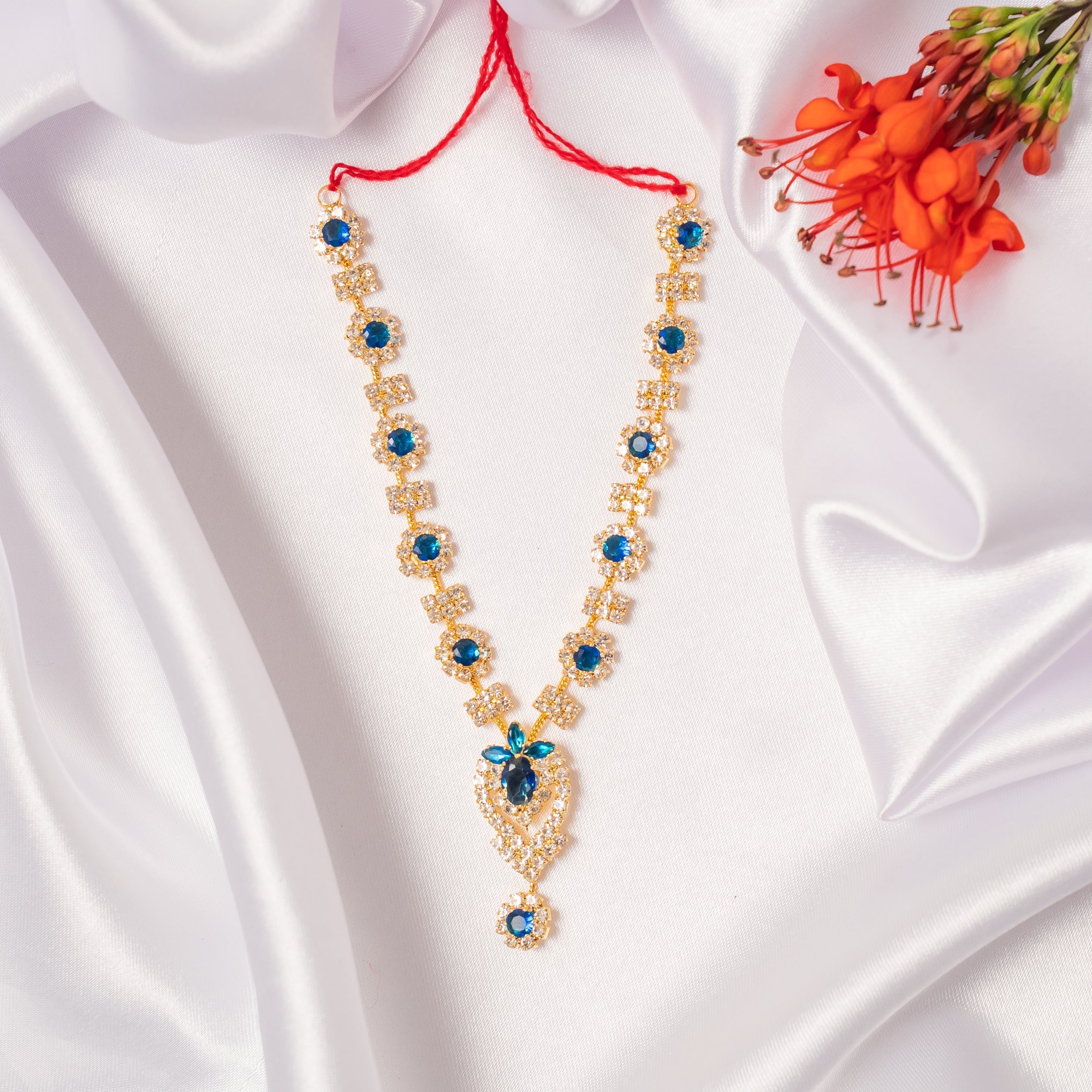 Handmade Ratna Vriksha Necklace Set (Pack of 2) - Perfect for Laddu Gopal Dress, Kanha Ji Poshak, Bal Gopal Dress & Janmashtami Celebrations