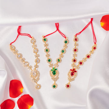 Divya Pushp Handmade Necklace Set (Pack of 3) - Perfect for Laddu Gopal Dress, Kanha Ji Poshak, Bal Gopal Dress & Krishna Ji Dress for Janmashtami