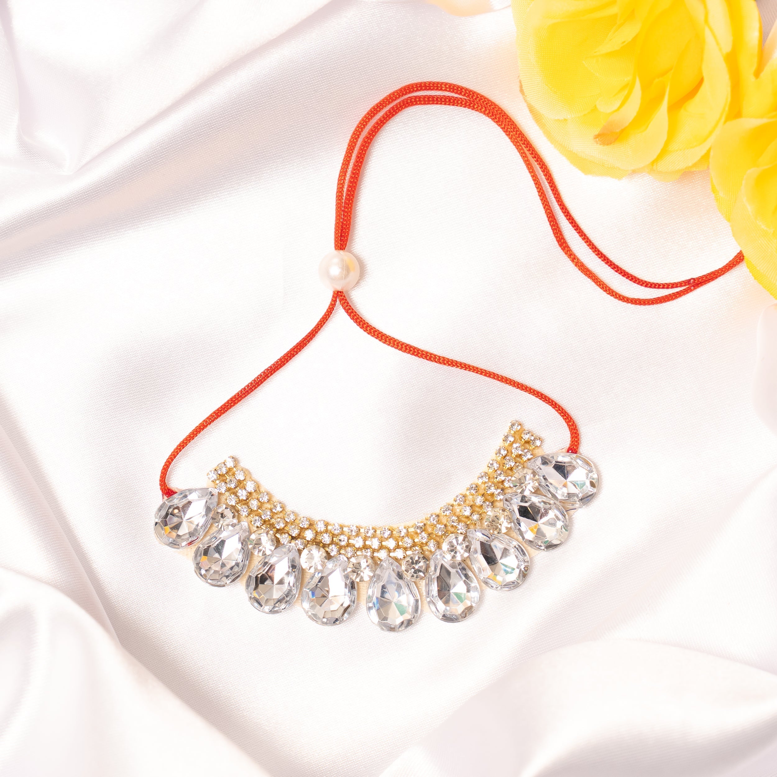 Handmade Darshan Ratna Necklace Set (Pack of 3) - Perfect for Laddu Gopal Dress, Kanha Ji Poshak, Bal Gopal Dress & Krishna Ji Dress for Janmashtami Festival