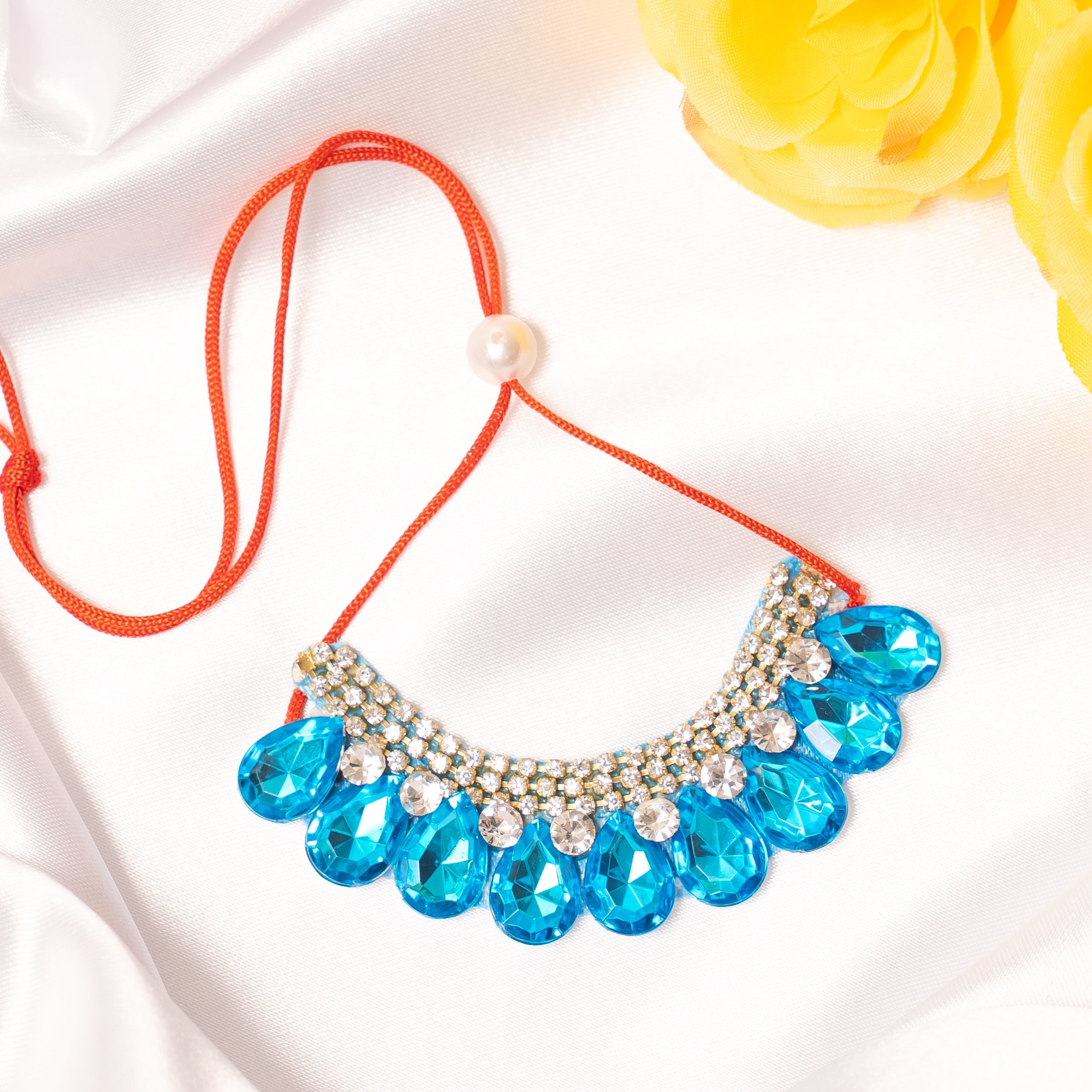 Handmade Darshan Ratna Necklace Set (Pack of 3) - Perfect for Laddu Gopal Dress, Kanha Ji Poshak, Bal Gopal Dress & Krishna Ji Dress for Janmashtami Festival