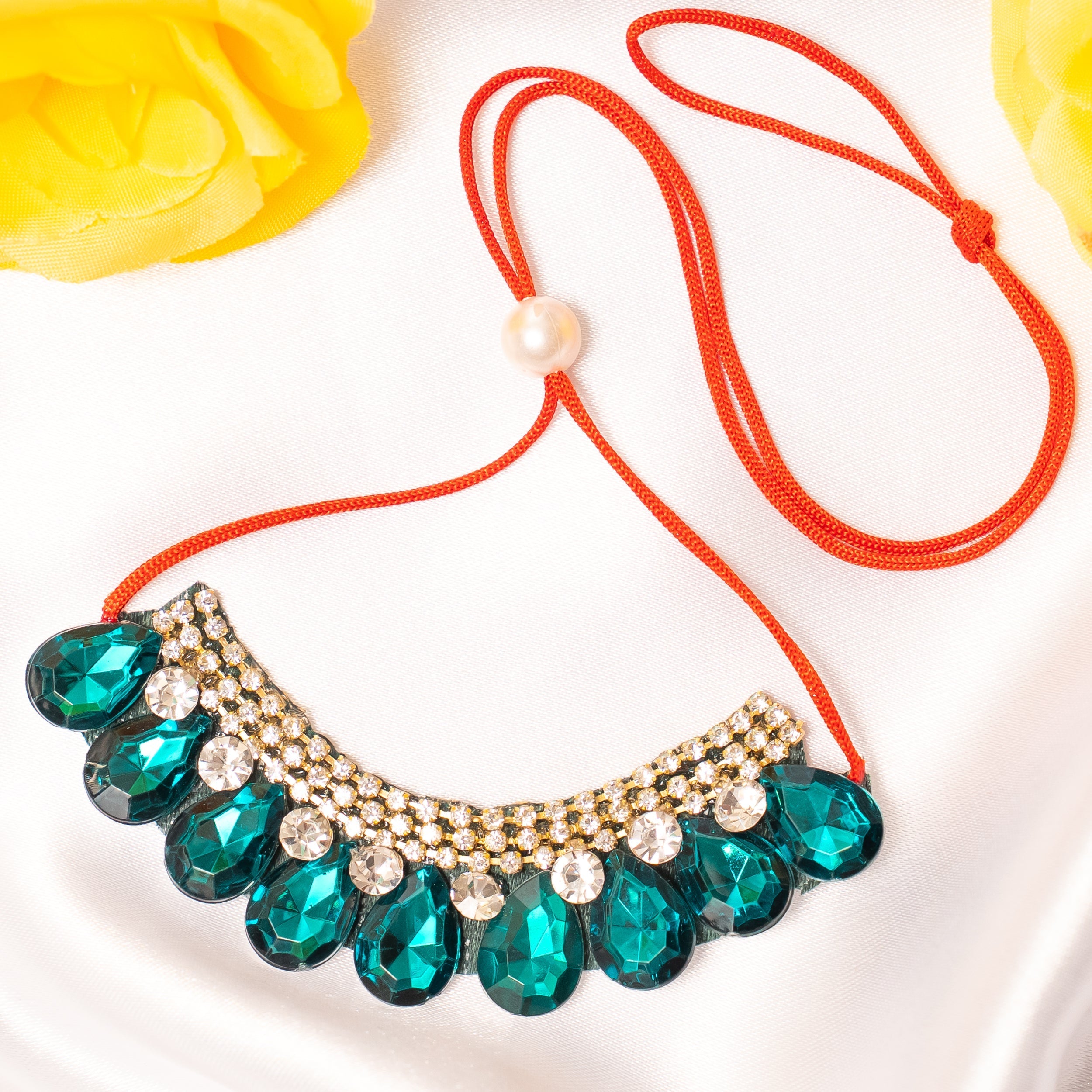 Handmade Ratna Darshan Necklace Set (Pack of 4) - Perfect for Laddu Gopal Dress, Kanha Ji Poshak, Bal Gopal Dress & Krishna Ji Dress for Janmashtami Festival