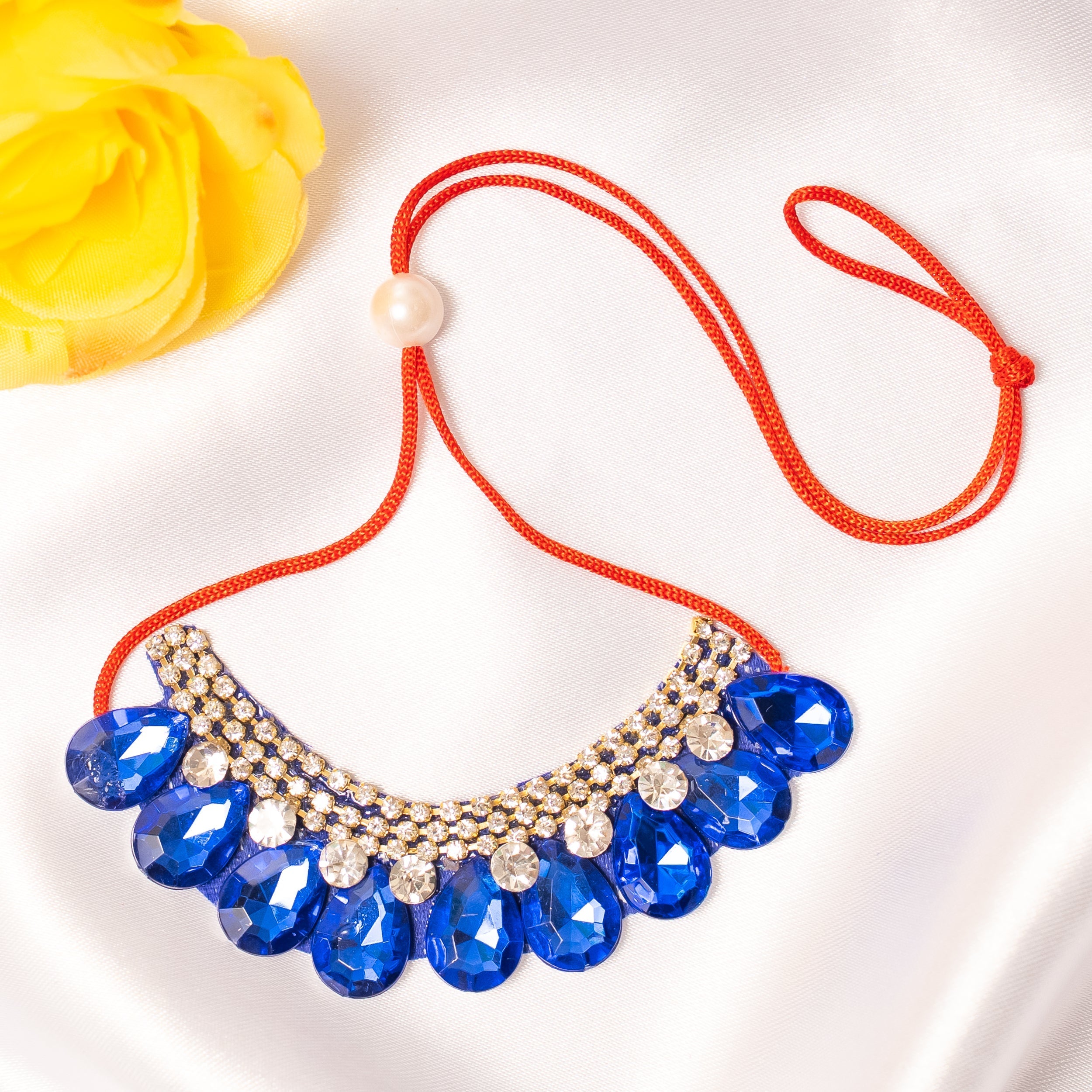 Triveni Ratna Necklace Set of 3 - Elegant Handmade Designs for Laddu Gopal Dress, Kanha Ji Poshak, Bal Gopal Dress & Krishna Ji Dress for Janmashtami
