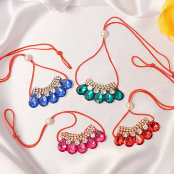 Divya Ratna Handmade Necklace Set (Pack of 4) - Perfect for Laddu Gopal Dress, Kanha Ji Poshak, Bal Gopal & Krishna Ji Dress for Janmashtami Festival