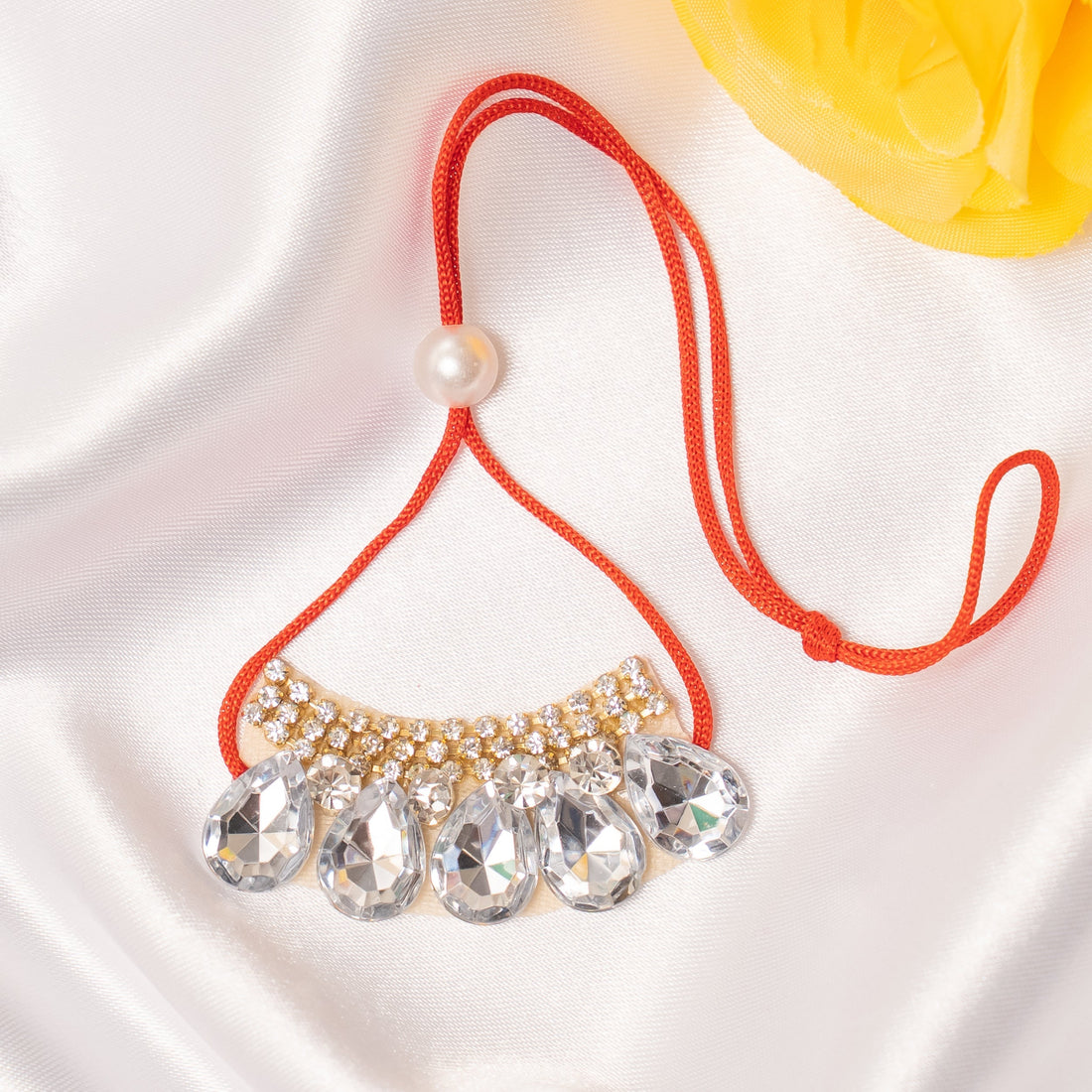 Chandrika Ratna Necklace Set of 3 - Handmade Designer Jewelry for Laddu Gopal Dress, Kanha Ji Poshak, Bal Gopal Dress, and Krishna Ji Dress - Perfect for Janmashtami Festival