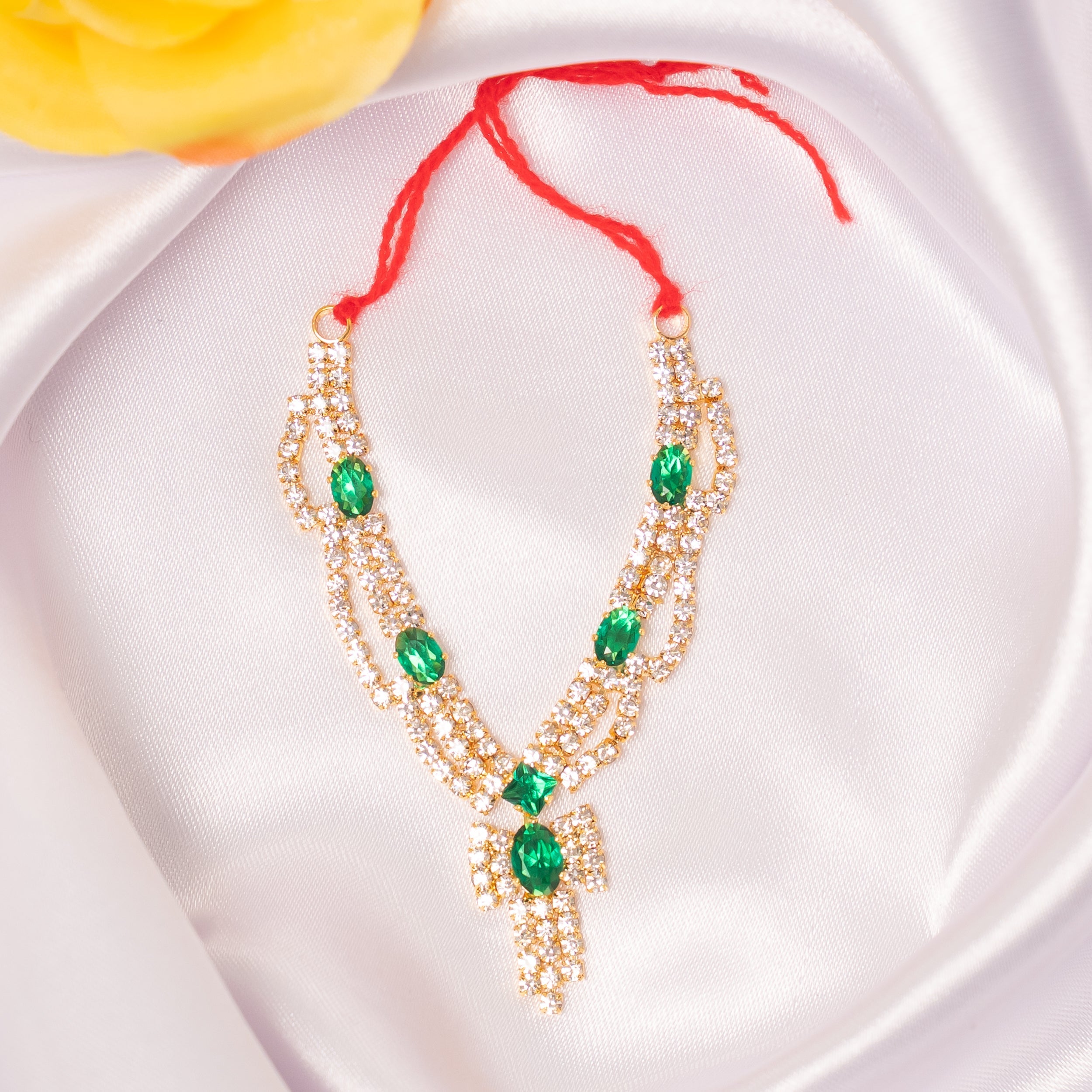 Divyam Shringar Handmade Necklace Set (Pack of 3) - Perfect for Laddu Gopal Dress, Kanha Ji Poshak, Bal Gopal Dress & Janmashtami Celebrations