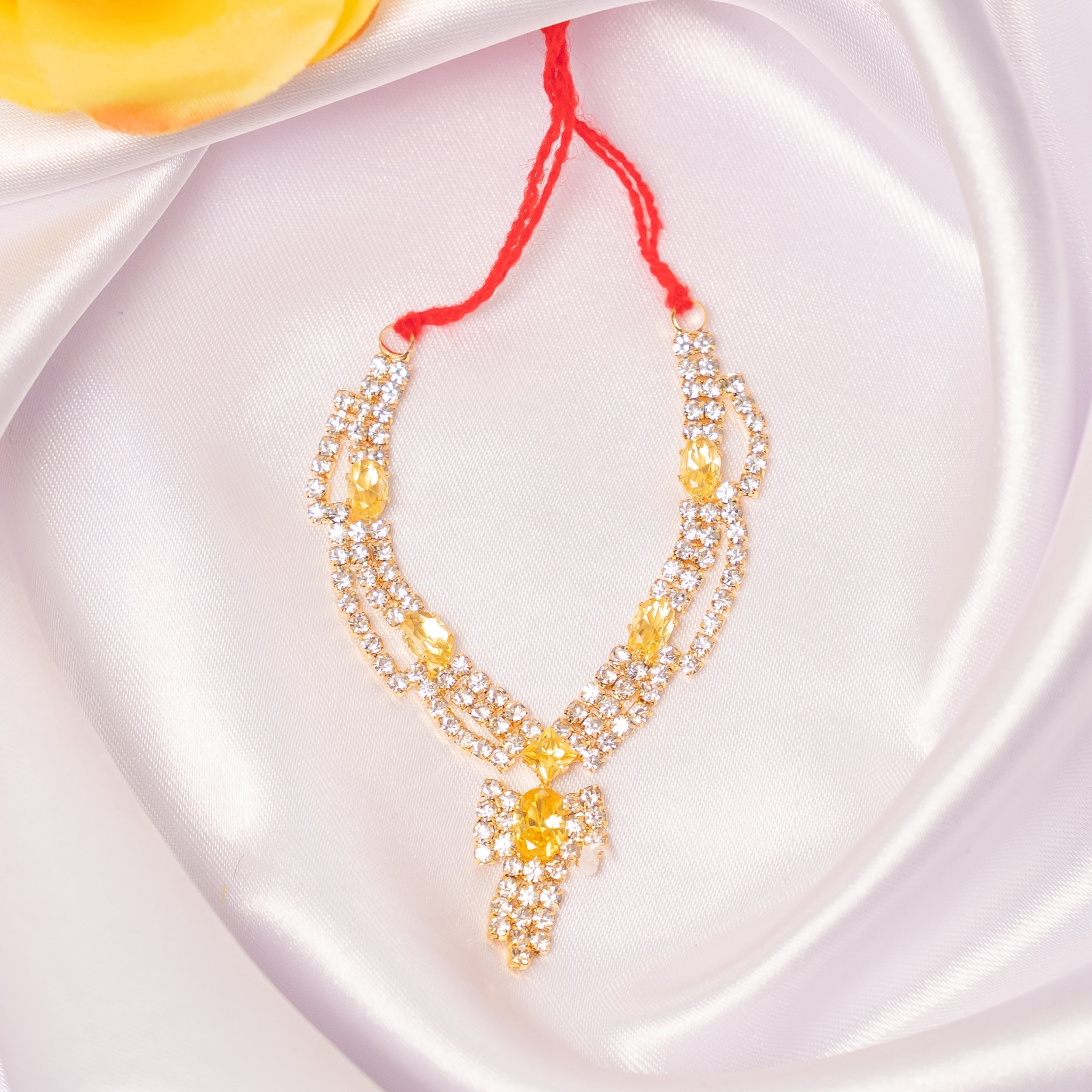 Divyam Shringar Handmade Necklace Set (Pack of 3) - Perfect for Laddu Gopal Dress, Kanha Ji Poshak, Bal Gopal Dress & Janmashtami Celebrations