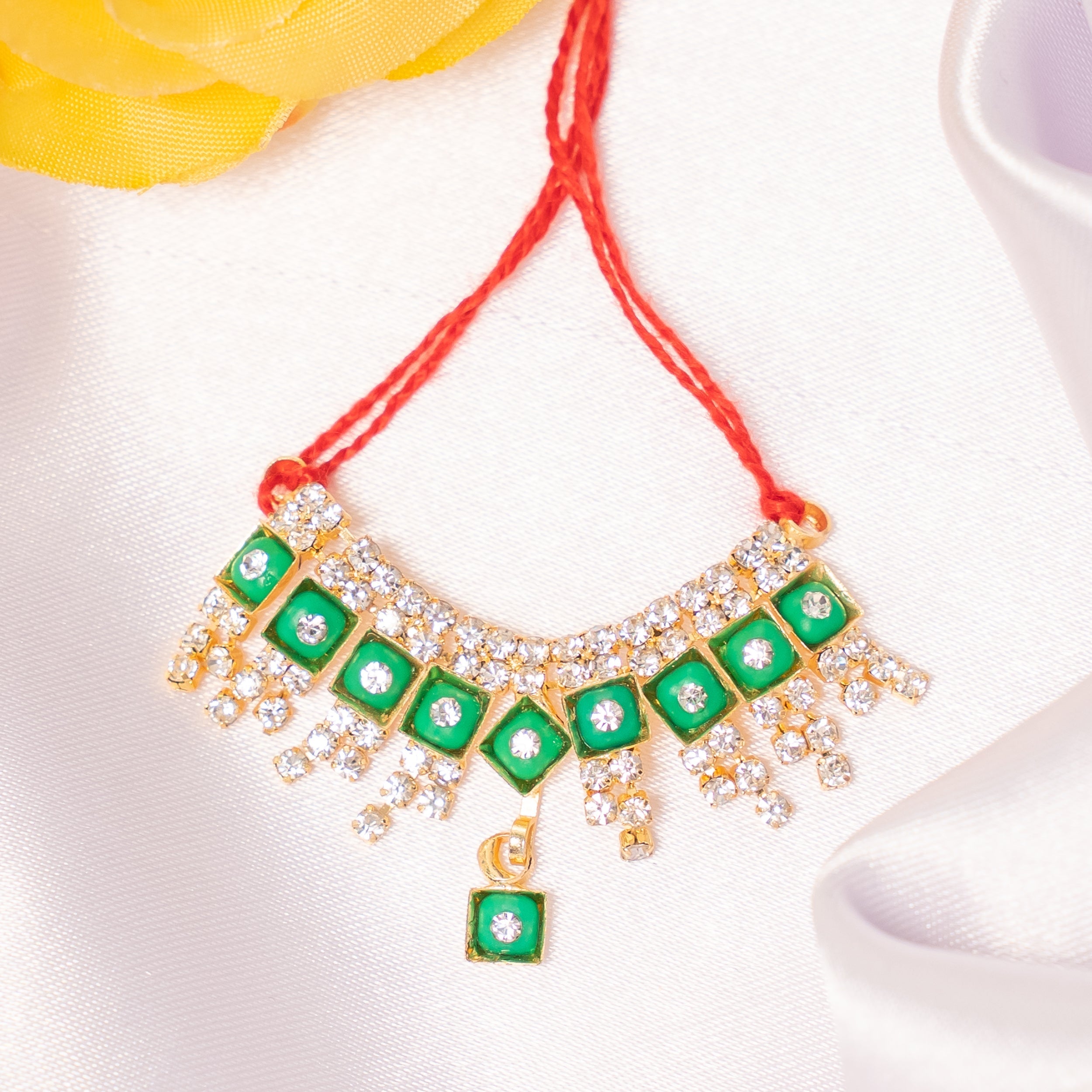 Handmade Navrang Ratna Necklace Set (Pack of 6) - Perfect for Laddu Gopal Dress, Kanha Ji Poshak, Bal Gopal Dress & Krishna Ji Dress for Janmashtami Festival