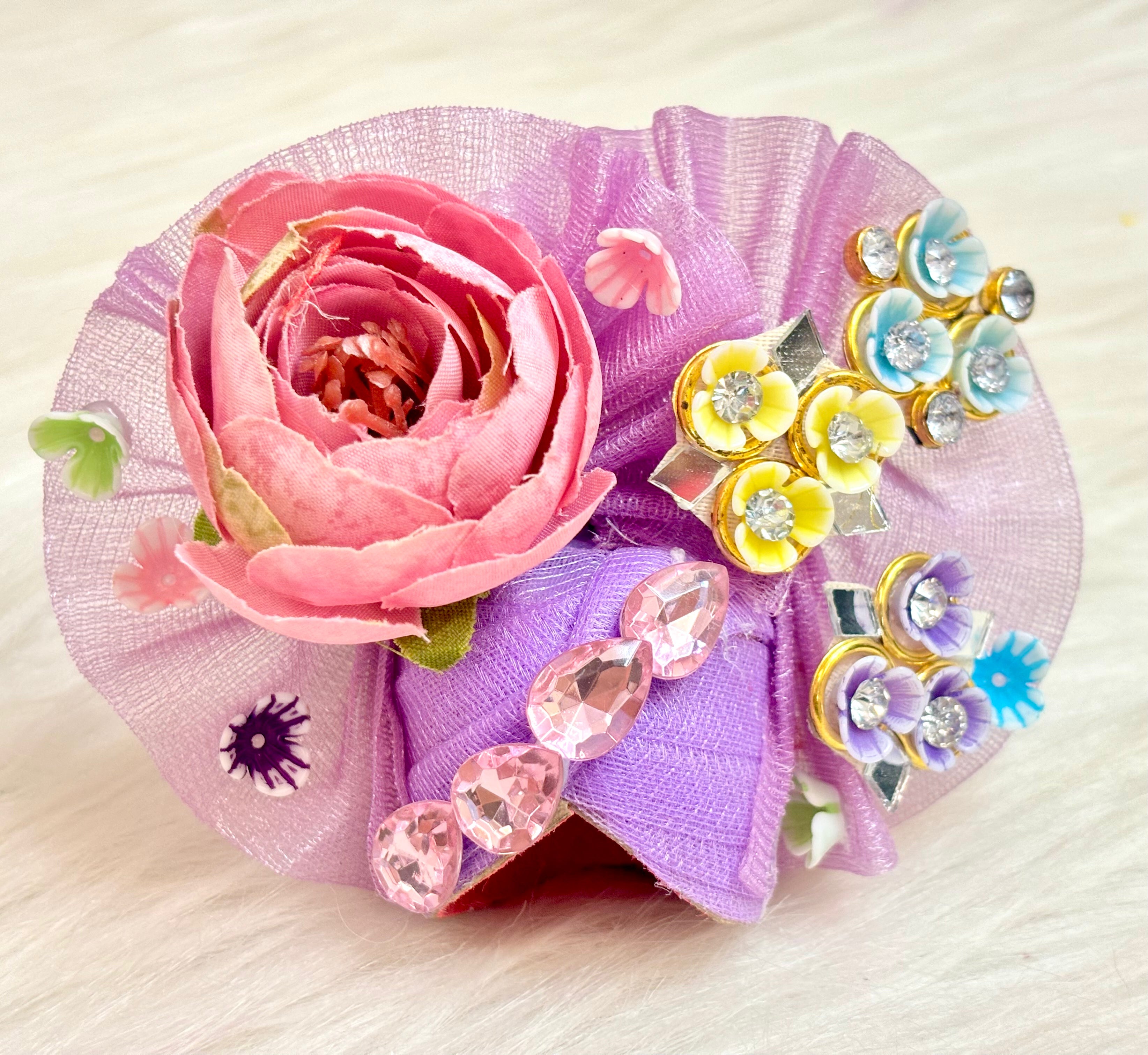 Handmade Purple Butterfly Laddu Gopal Dress - Designer Kanha Ji Poshak for Janmashtami, Fancy Bal Gopal Dress, Krishna Ji Dress