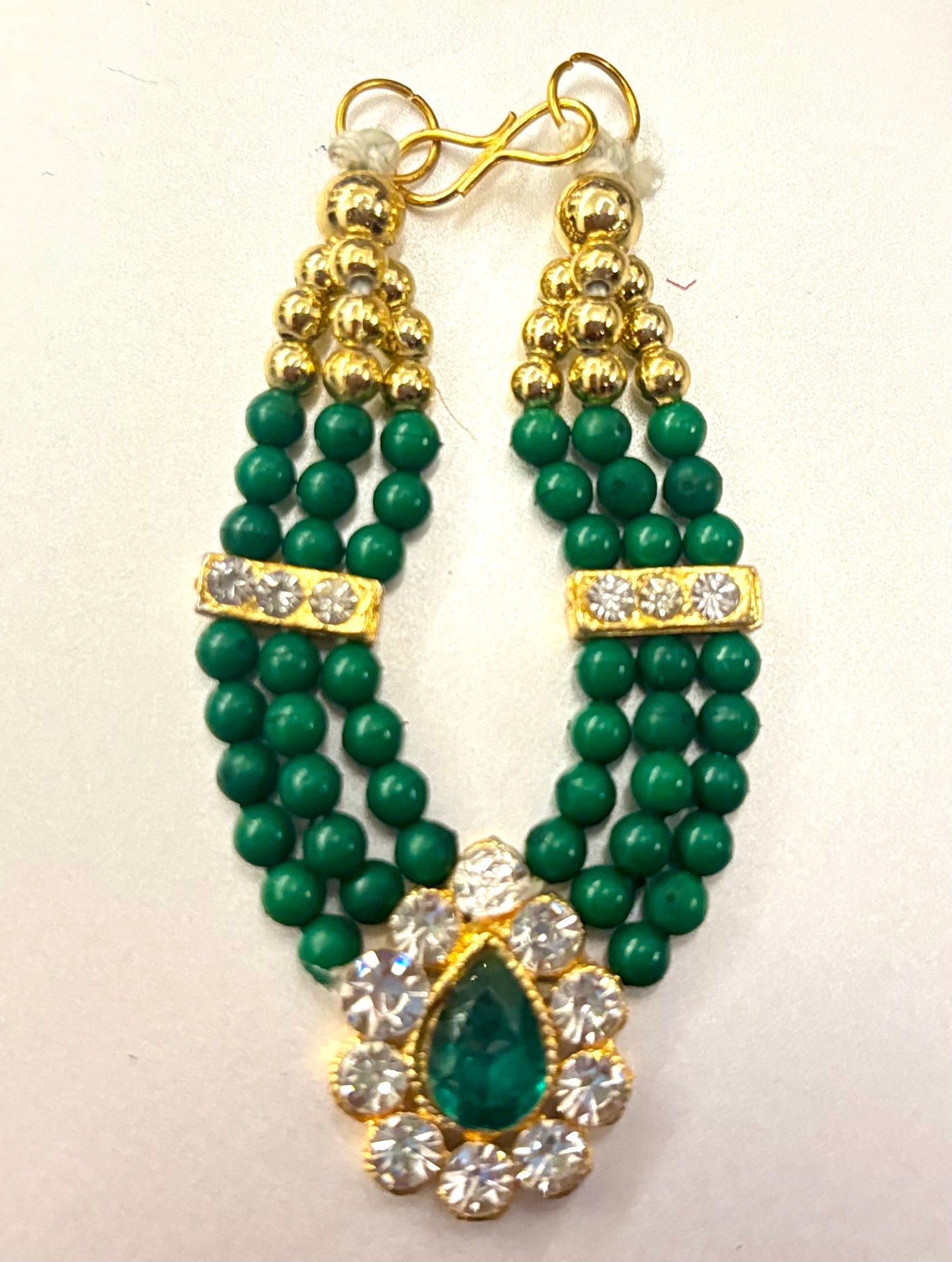 Handmade Green Hari Mukhi Roop Laddu Gopal Dress - Designer Kanha Ji Poshak with Free Patka & Necklace | Perfect for Janmashtami & Festivals