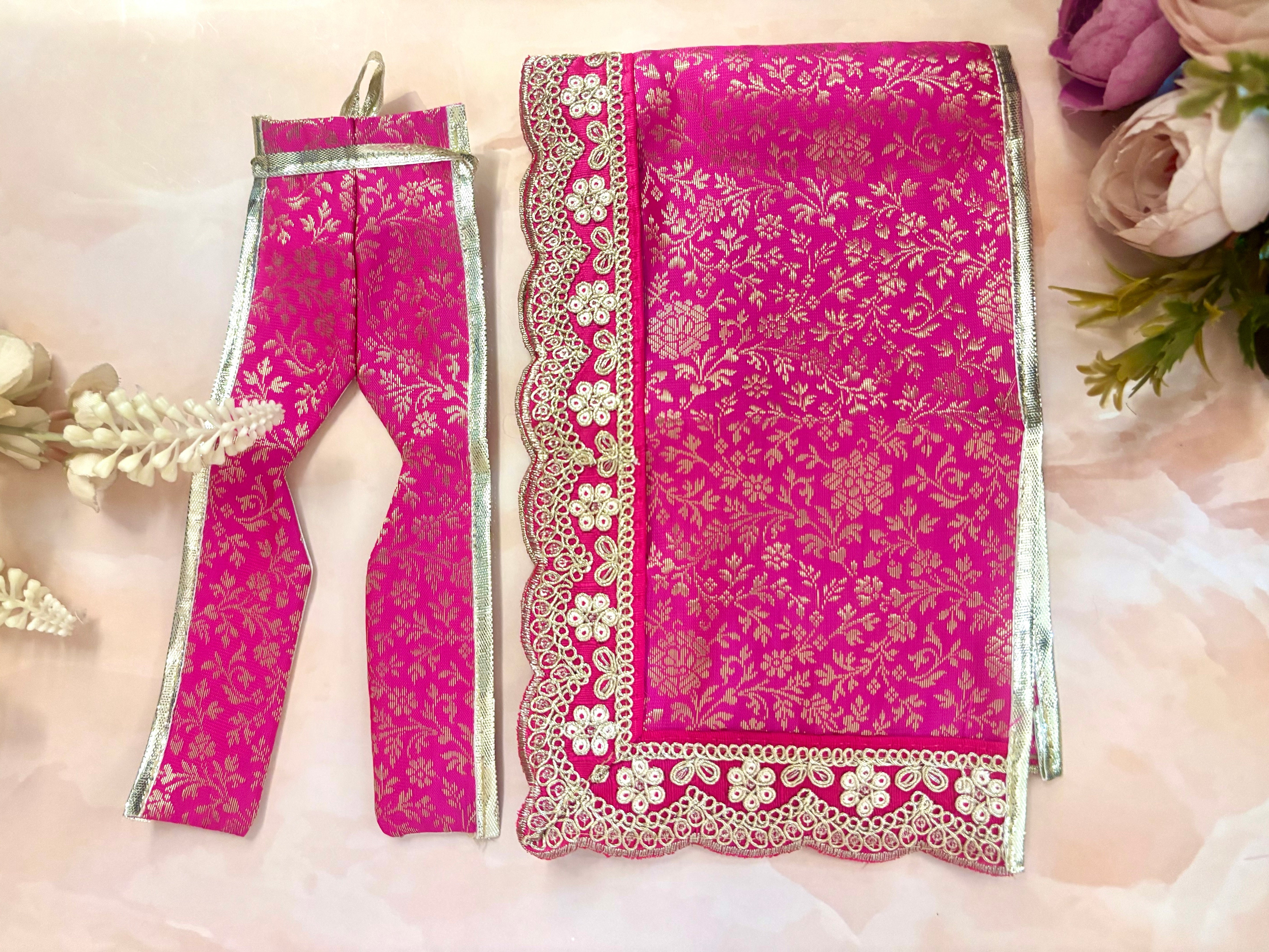 Handmade Rajshri Mata Rani Dress - Designer Laddu Gopal Poshak, Fancy Kanha Ji Dress for Janmashtami, Bal Gopal & Krishna Ji Celebration