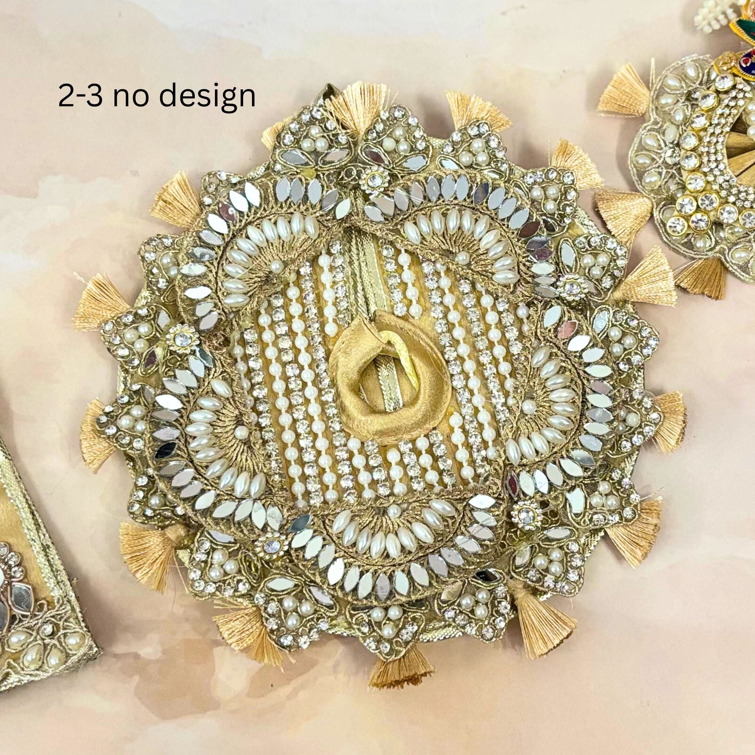 Handmade Suvarṇachandra Laddu Gopal Dress - Designer Kanha Ji Poshak for Janmashtami, Fancy Bal Gopal Dress, Krishna Ji Dress