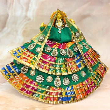 Handmade Rajvasini Mata Rani Dress - Designer Laddu Gopal Dress, Kanha Ji Poshak, Bal Gopal Dress for Janmashtami Festival