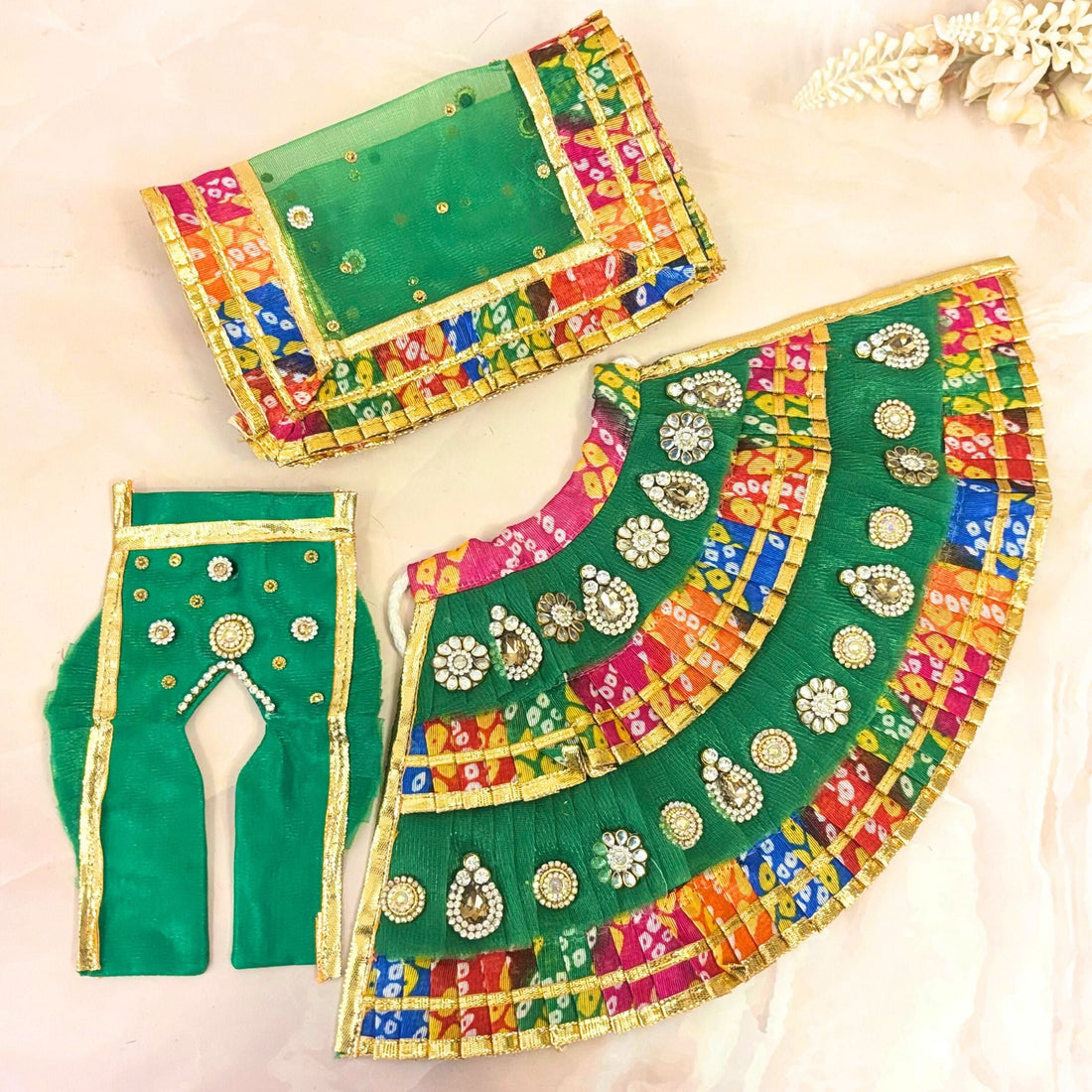Handmade Designer Laddu Gopal Dress | Fancy Kanha Ji Poshak for Janmashtami | Bal Gopal & Krishna Ji Dress for Festivals