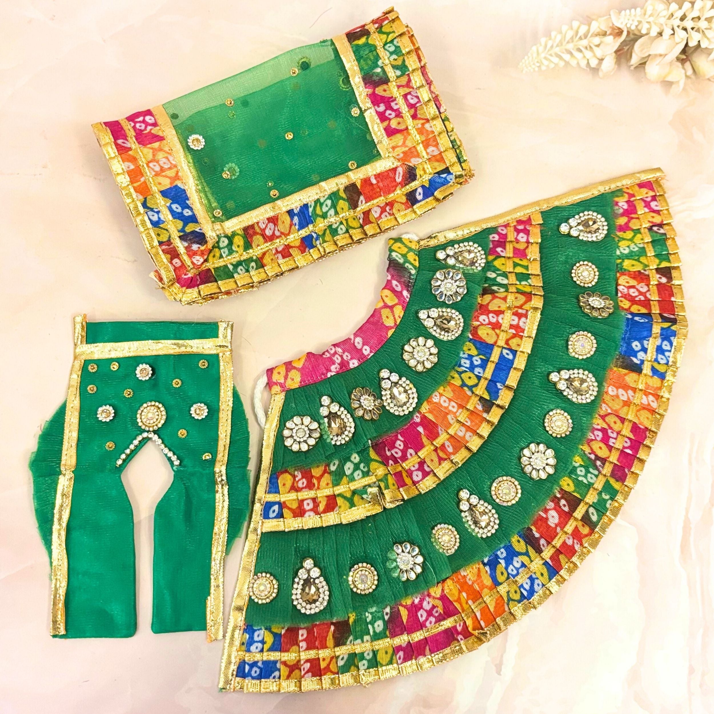 Handmade Designer Laddu Gopal Dress | Fancy Kanha Ji Poshak for Janmashtami | Bal Gopal & Krishna Ji Dress for Festivals