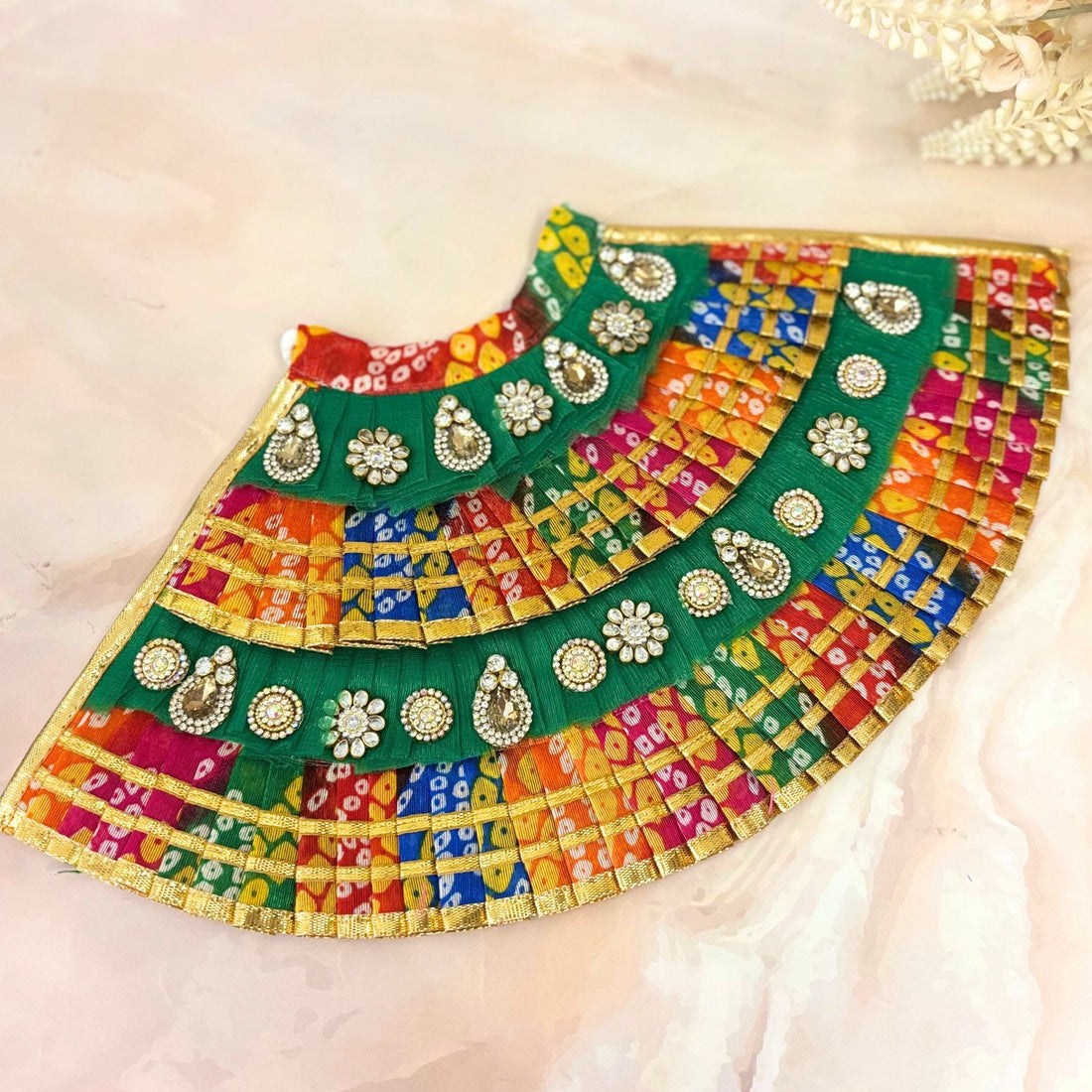Handmade Rajvasini Mata Rani Dress - Designer Laddu Gopal Dress, Kanha Ji Poshak, Bal Gopal Dress for Janmashtami Festival