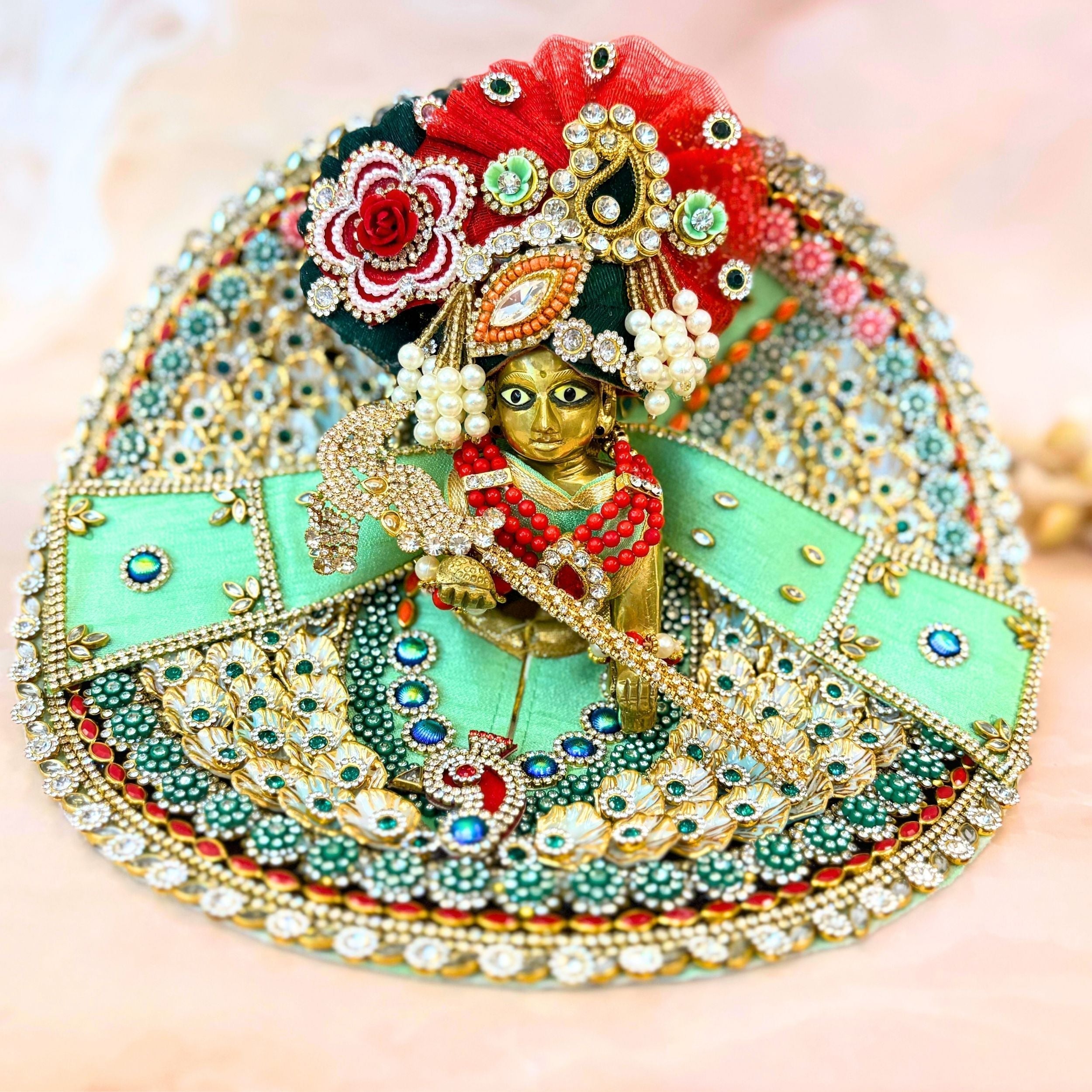 Handmade Designer Laddu Gopal Dress - Fancy Kanha Ji Poshak for Janmashtami | Bal Gopal & Krishna Ji Dress for Festivals