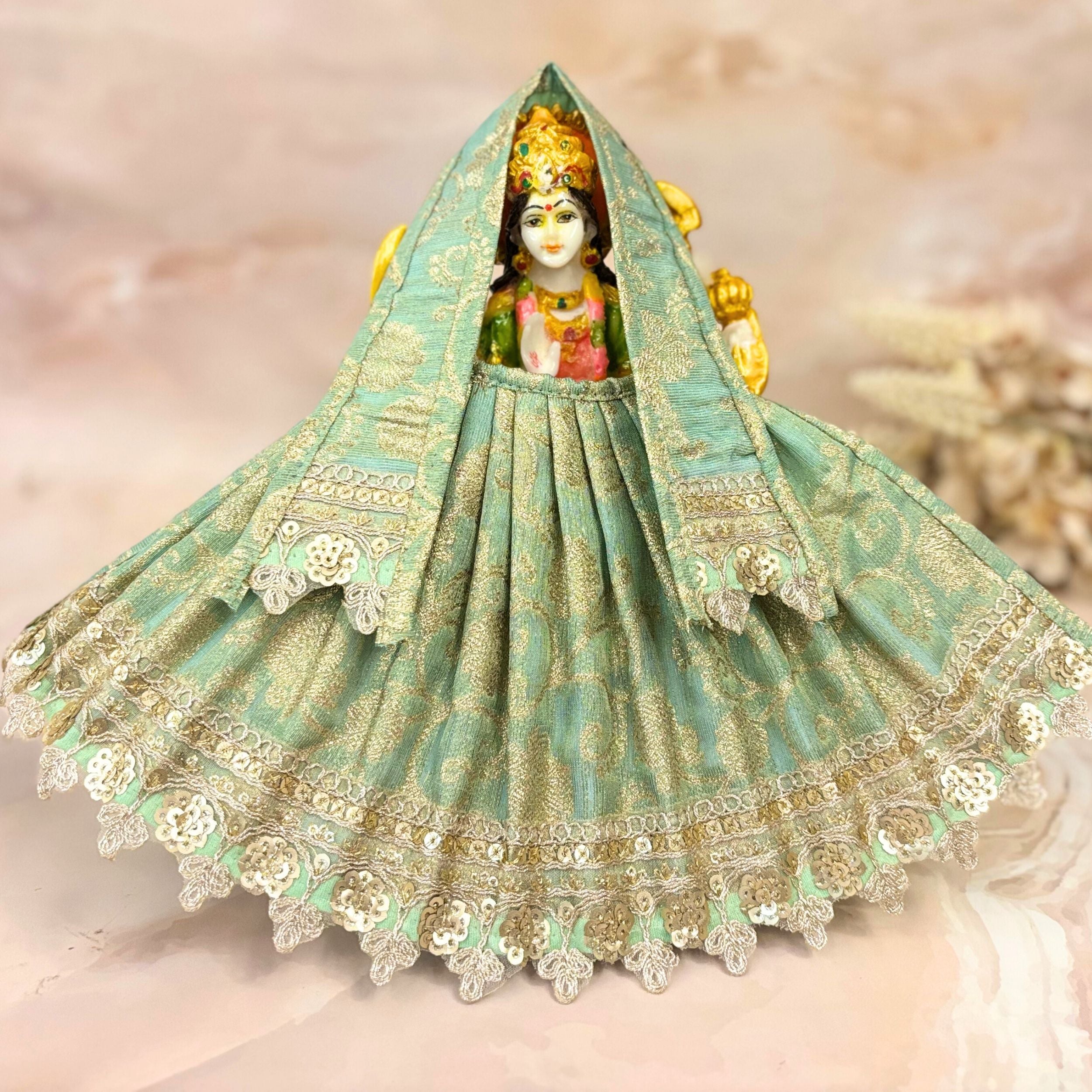 Handmade Harini Mata Rani Dress - Designer Laddu Gopal Dress, Kanha Ji Poshak, Bal Gopal Dress for Janmashtami Festival