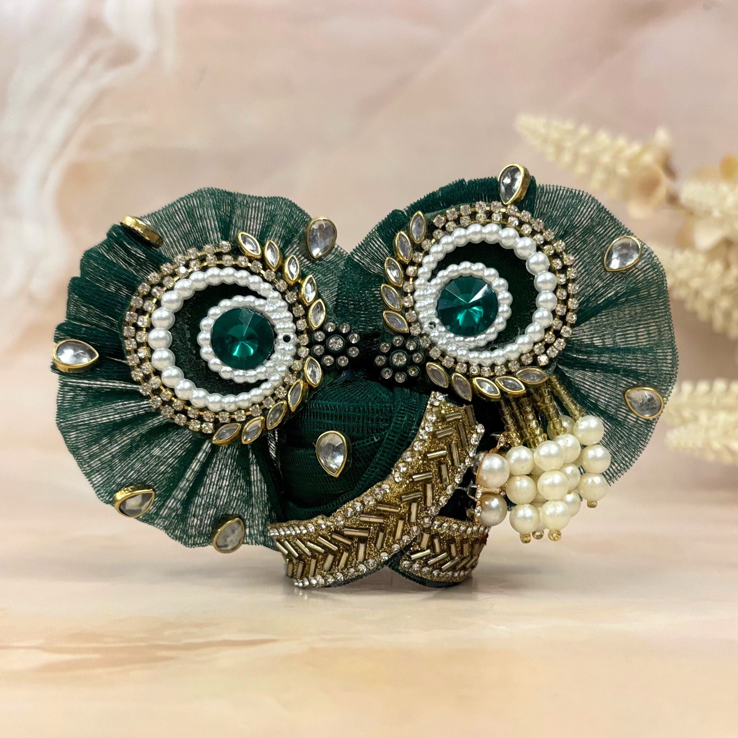 Handmade Rajvansh Velvet Laddu Gopal Dress - Designer Kanha Ji Poshak for Janmashtami, Fancy Bal Gopal Dress, Krishna Ji Outfit