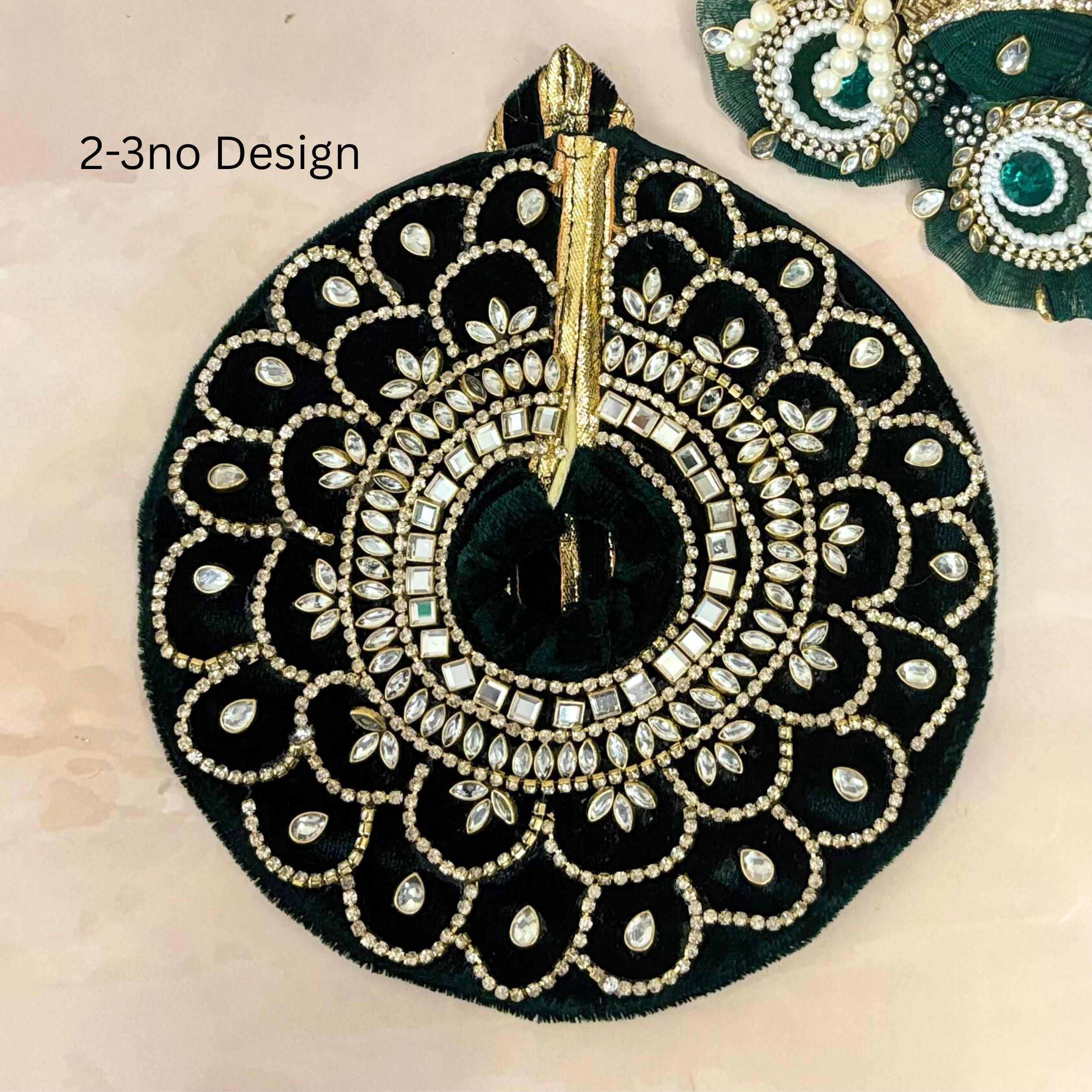 Handmade Rajvansh Velvet Laddu Gopal Dress - Designer Kanha Ji Poshak for Janmashtami, Fancy Bal Gopal Dress & Krishna Ji Outfit