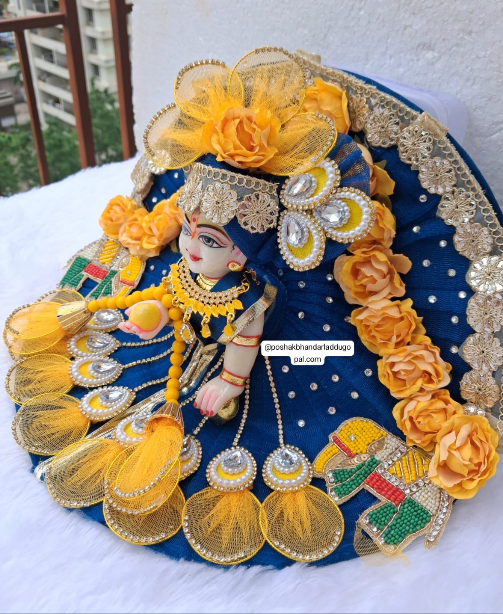 Handmade Designer Laddu Gopal Dress - Unique Fancy Poshak for Kanha Ji, Bal Gopal & Krishna Ji | Perfect for Janmashtami Celebrations