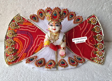 Handmade Heavy Laddu Gopal Dress with Pagdi - Designer Kanha Ji Poshak for Janmashtami, Fancy Bal Gopal Dress, Krishna Ji Dress