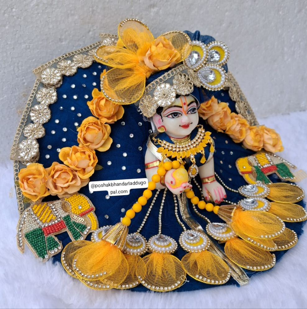Handmade Designer Laddu Gopal Dress - Unique Fancy Poshak for Kanha Ji, Bal Gopal & Krishna Ji | Perfect for Janmashtami Celebrations