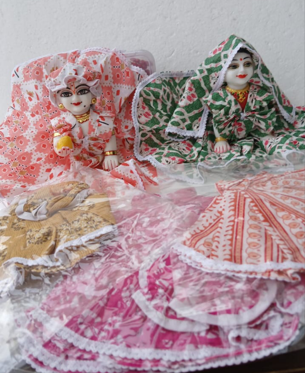 Handmade Pure Cotton Laddu Gopal Dress - Designer Kanha Ji Poshak for Janmashtami, Fancy Bal Gopal Dress, Krishna Ji Outfit