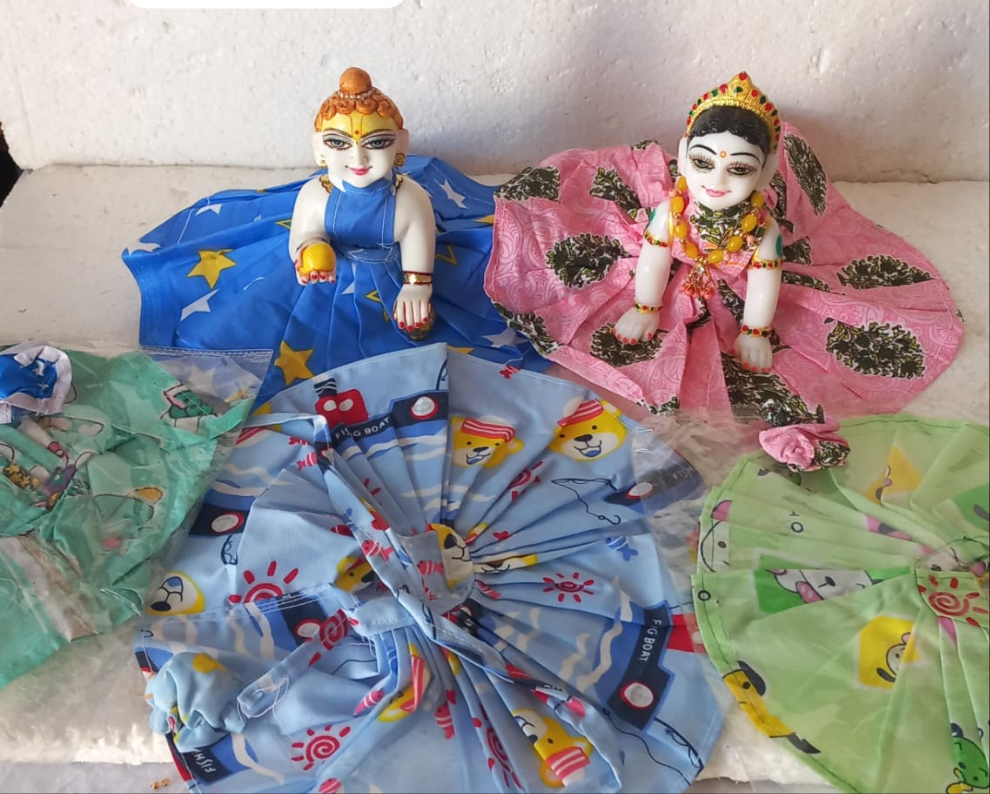 Handmade Summer Laddu Gopal Dress – Designer Kanha Ji Poshak for Festivals & Janmashtami, Fancy Bal Gopal & Krishna Ji Dress