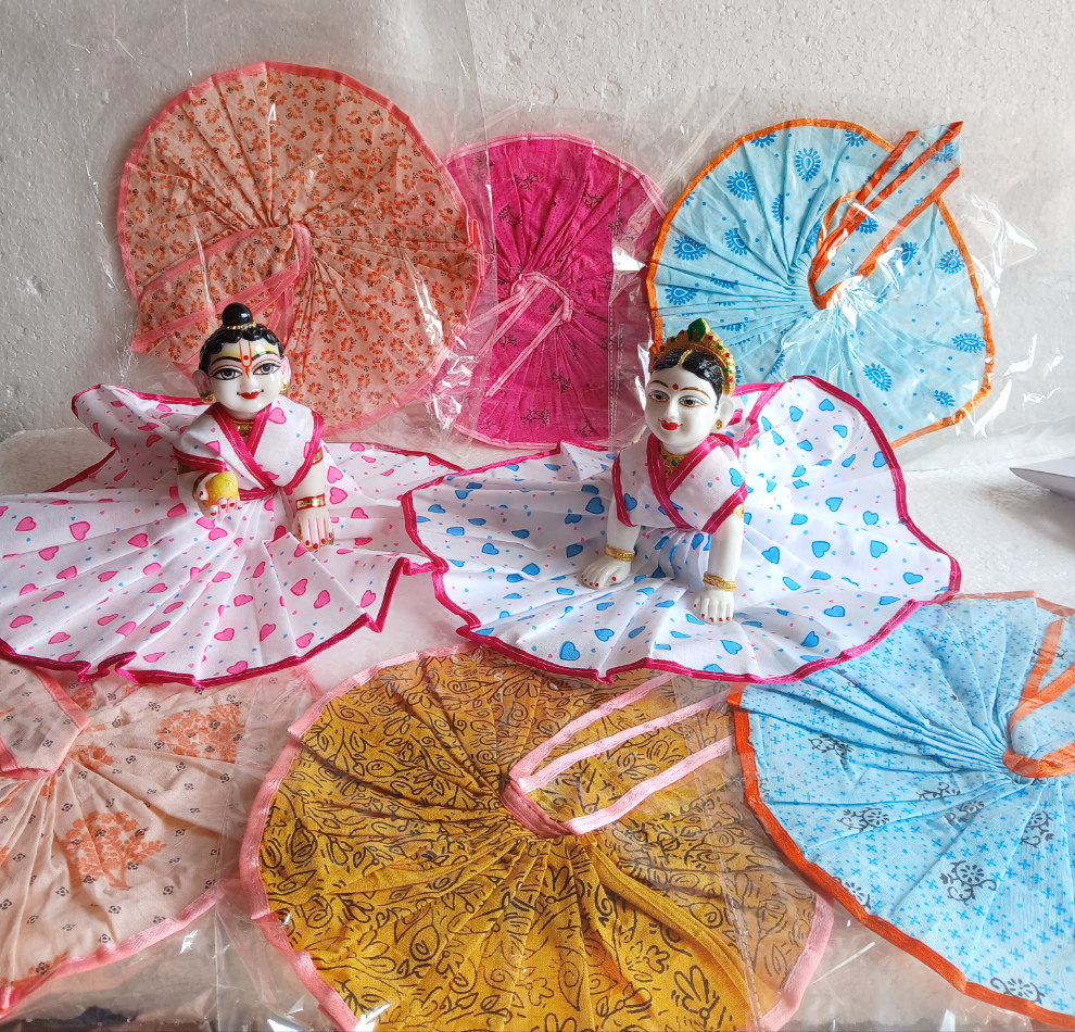 Handmade Cotton Laddu Gopal Dress - Designer Kanha Ji Poshak for Daily Wear & Festivals, Perfect for Janmashtami Celebrations
