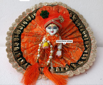 Handmade Heavy Laddu Gopal Dress with Pagdi - Designer Kanha Ji Poshak for Janmashtami, Fancy Bal Gopal & Krishna Ji Dress