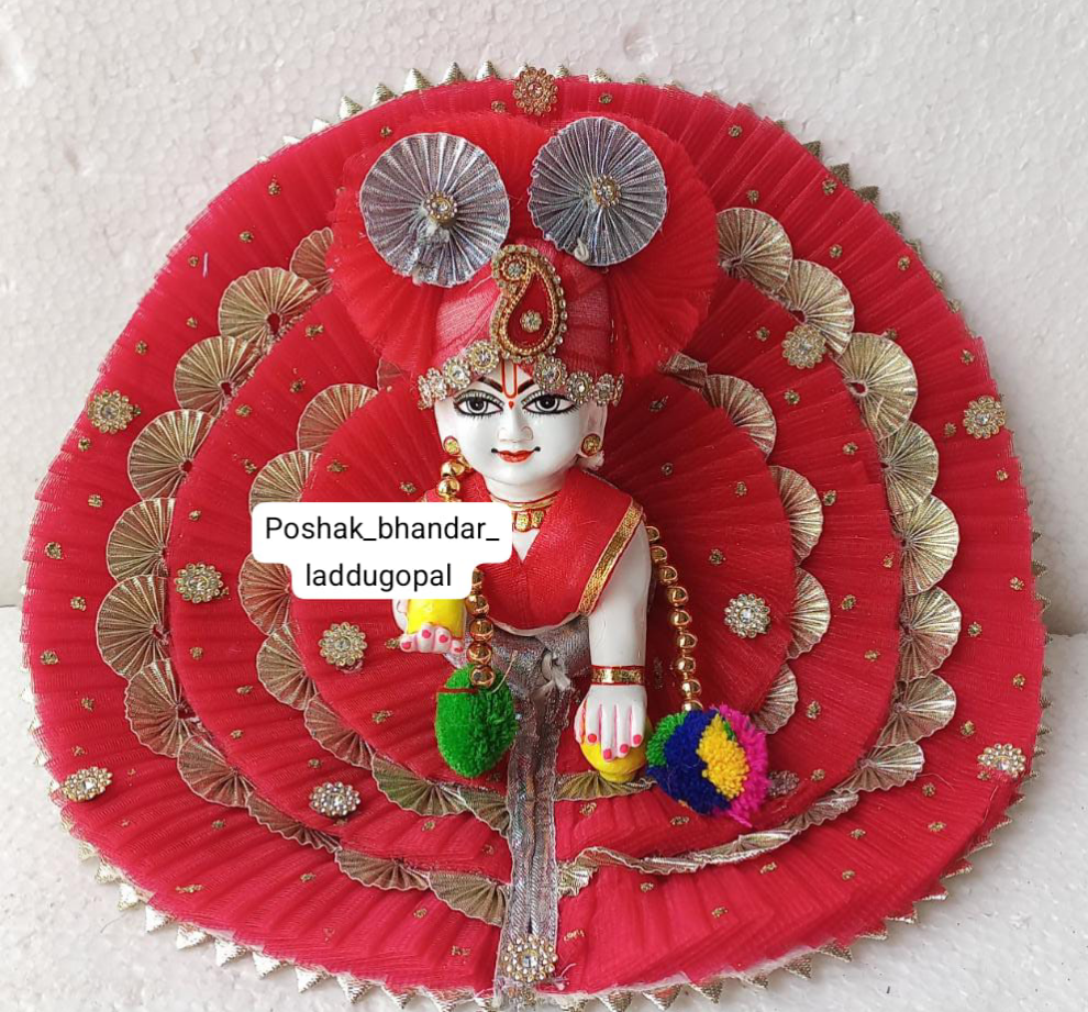 Handmade Designer Laddu Gopal Dress | Fancy Kanha Ji Poshak for Janmashtami | Bal Gopal & Krishna Ji Dress for Festivals