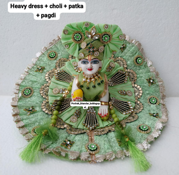 Handmade Heavy Laddu Gopal Dress with Pagdi | Designer Kanha Ji Poshak for Janmashtami | Fancy Bal Gopal & Krishna Ji Dress