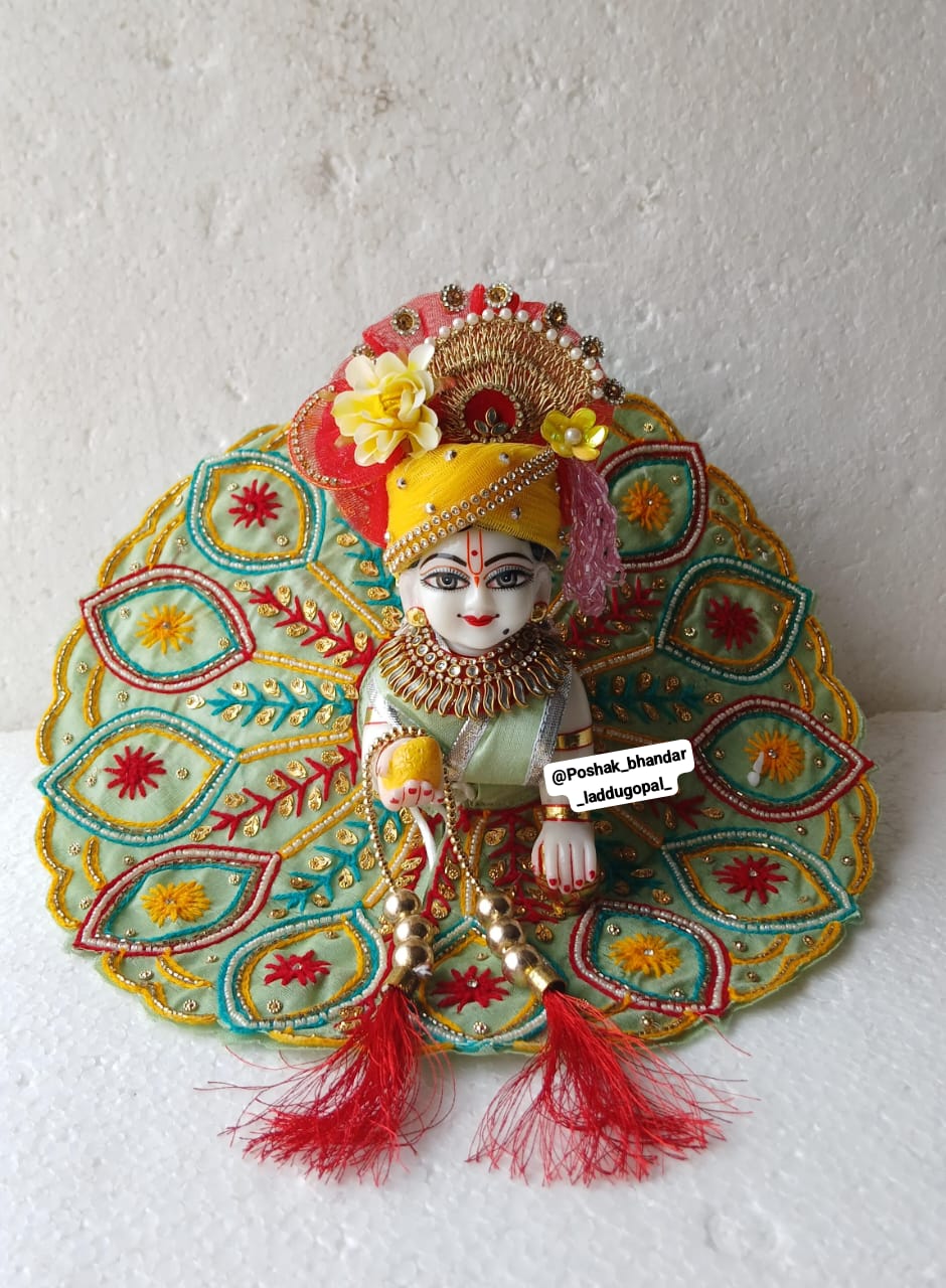 Handmade Heavy Handwork Laddu Gopal Dress | Designer Kanha Ji Poshak for Janmashtami | Fancy Bal Gopal & Krishna Ji Dress