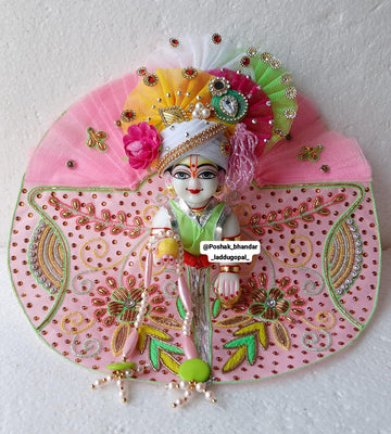 Handmade Heavy Handwork Laddu Gopal Dress with Pagdi - Designer Kanha Ji Poshak for Janmashtami, Fancy Bal Gopal & Krishna Ji Dress