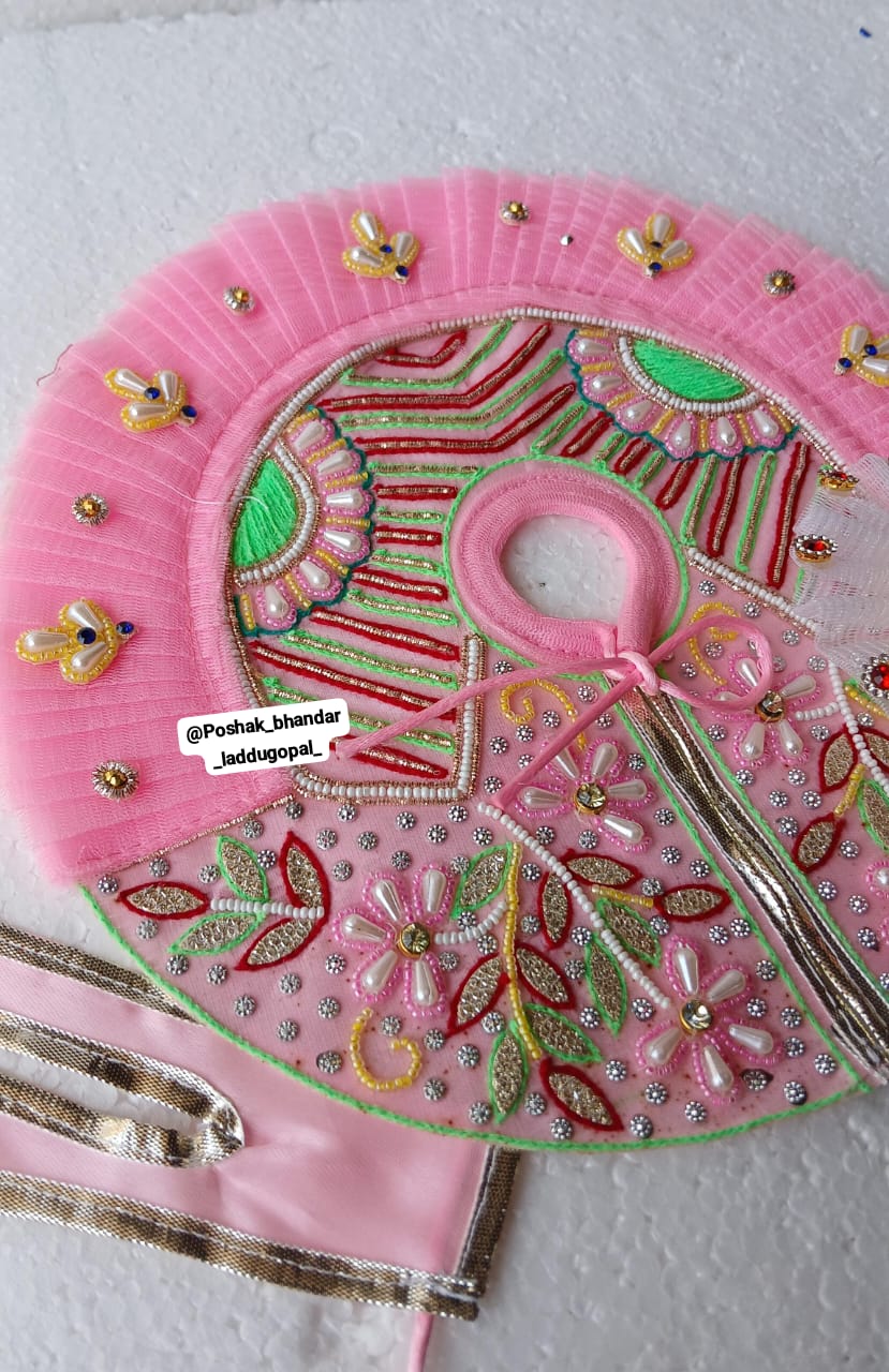 Handmade Pink Laddu Gopal Dress - Designer Kanha Ji Poshak for Janmashtami Festival | Fancy Bal Gopal Dress & Krishna Ji Dress