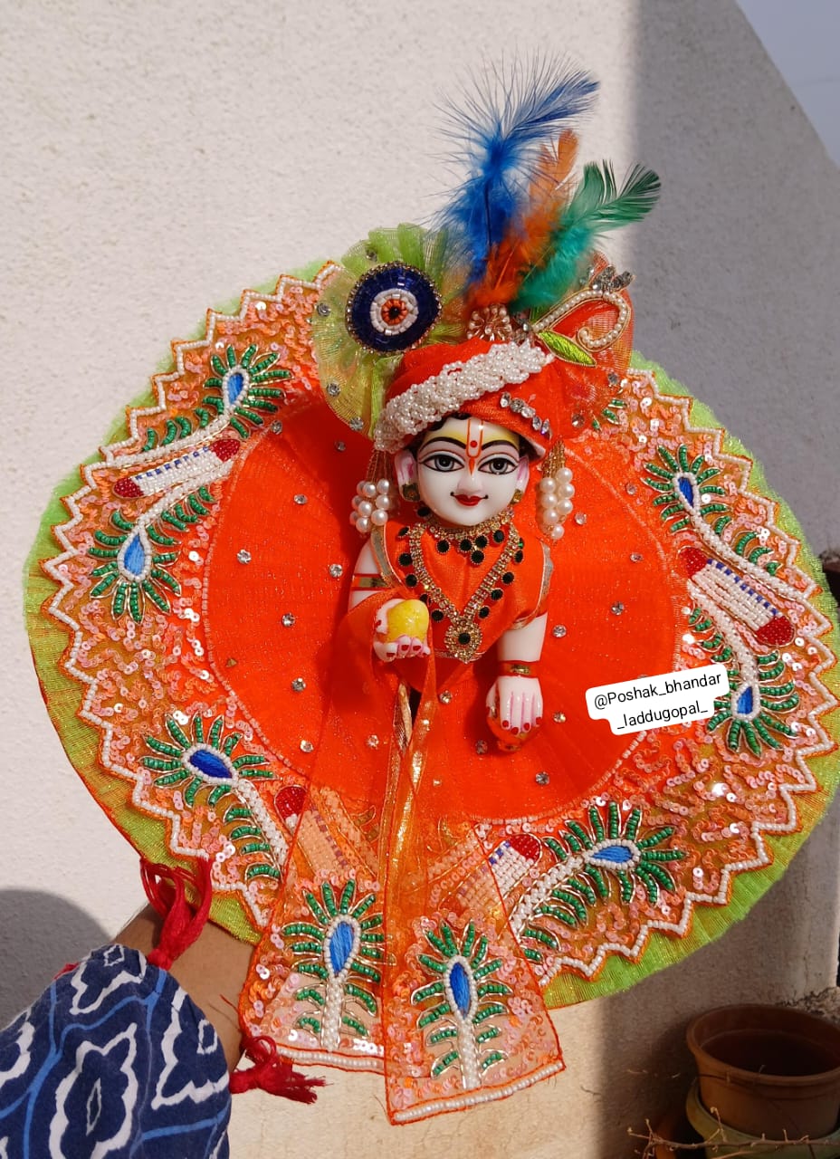 Handmade Designer Laddu Gopal Dress | Fancy Kanha Ji Poshak for Janmashtami | Bal Gopal & Krishna Ji Dress Collection