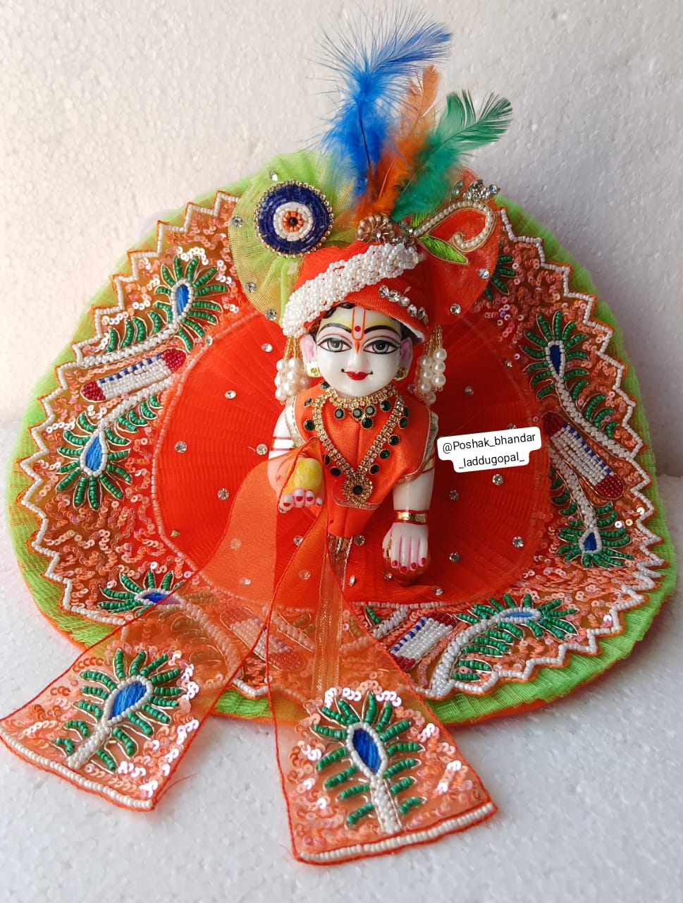 Handmade Designer Laddu Gopal Dress - Fancy Kanha Ji Poshak for Janmashtami | Bal Gopal & Krishna Ji Dress Collection