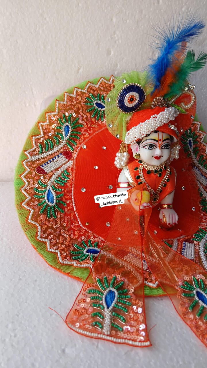 Handmade Designer Laddu Gopal Dress | Fancy Kanha Ji Poshak for Janmashtami | Bal Gopal & Krishna Ji Dress Collection